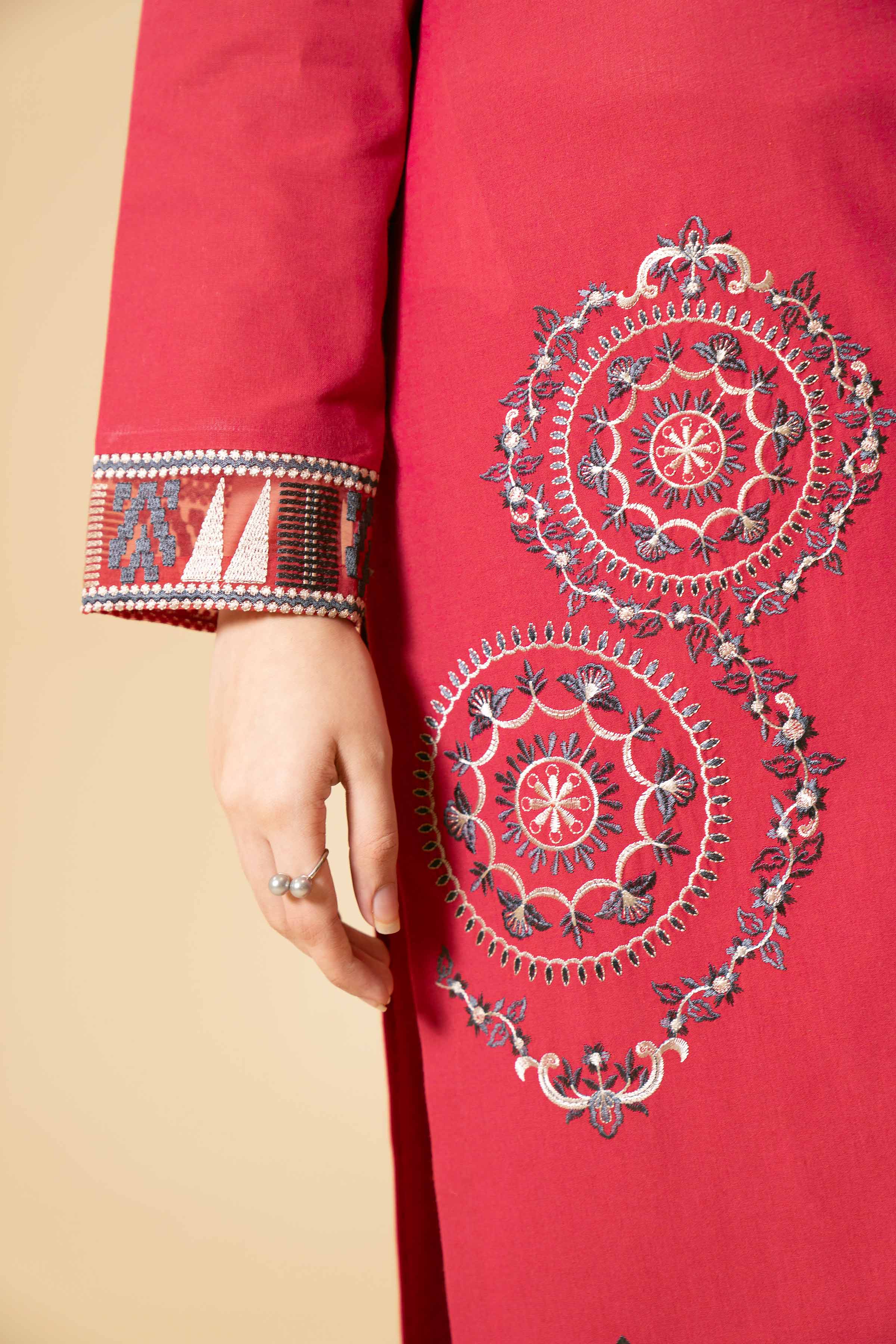 3 Piece - Yarn Dyed Embroidered Suit - 42404324 - Image 4