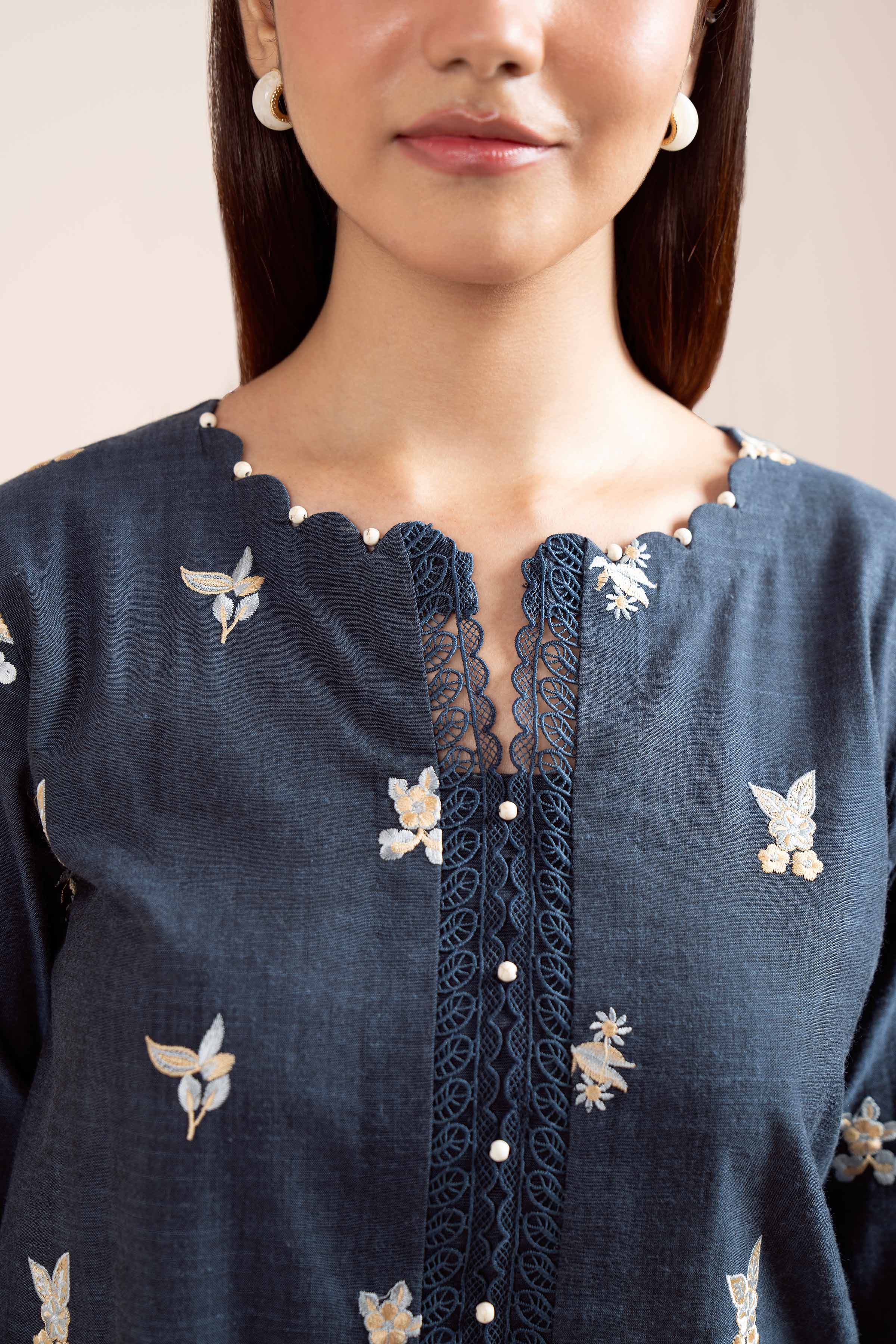 3 Piece - Yarn Dyed Embroidered Suit - 42404325 - Image 4