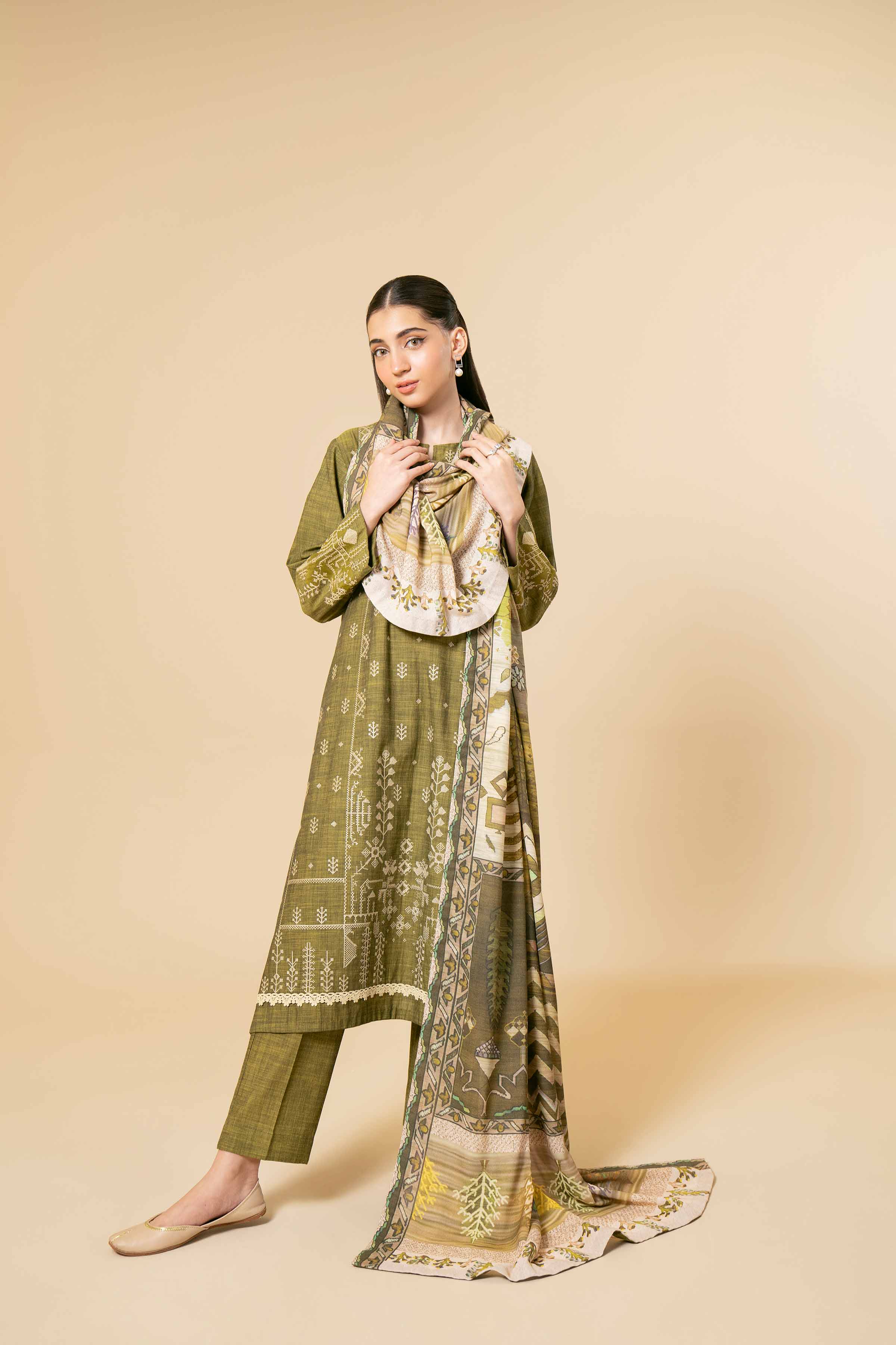 3 Piece - Yarn Dyed Embroidered Suit - 42404326 - Image 5