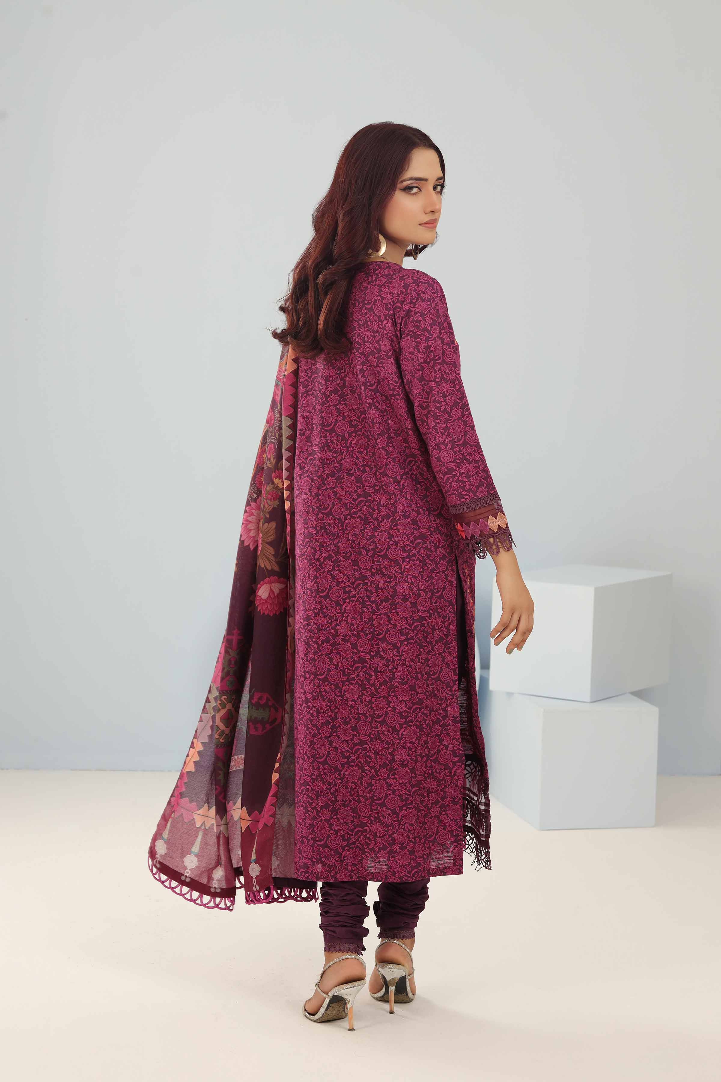 3 Piece - Printed Embroidered Suit - 42404398 - Image 3