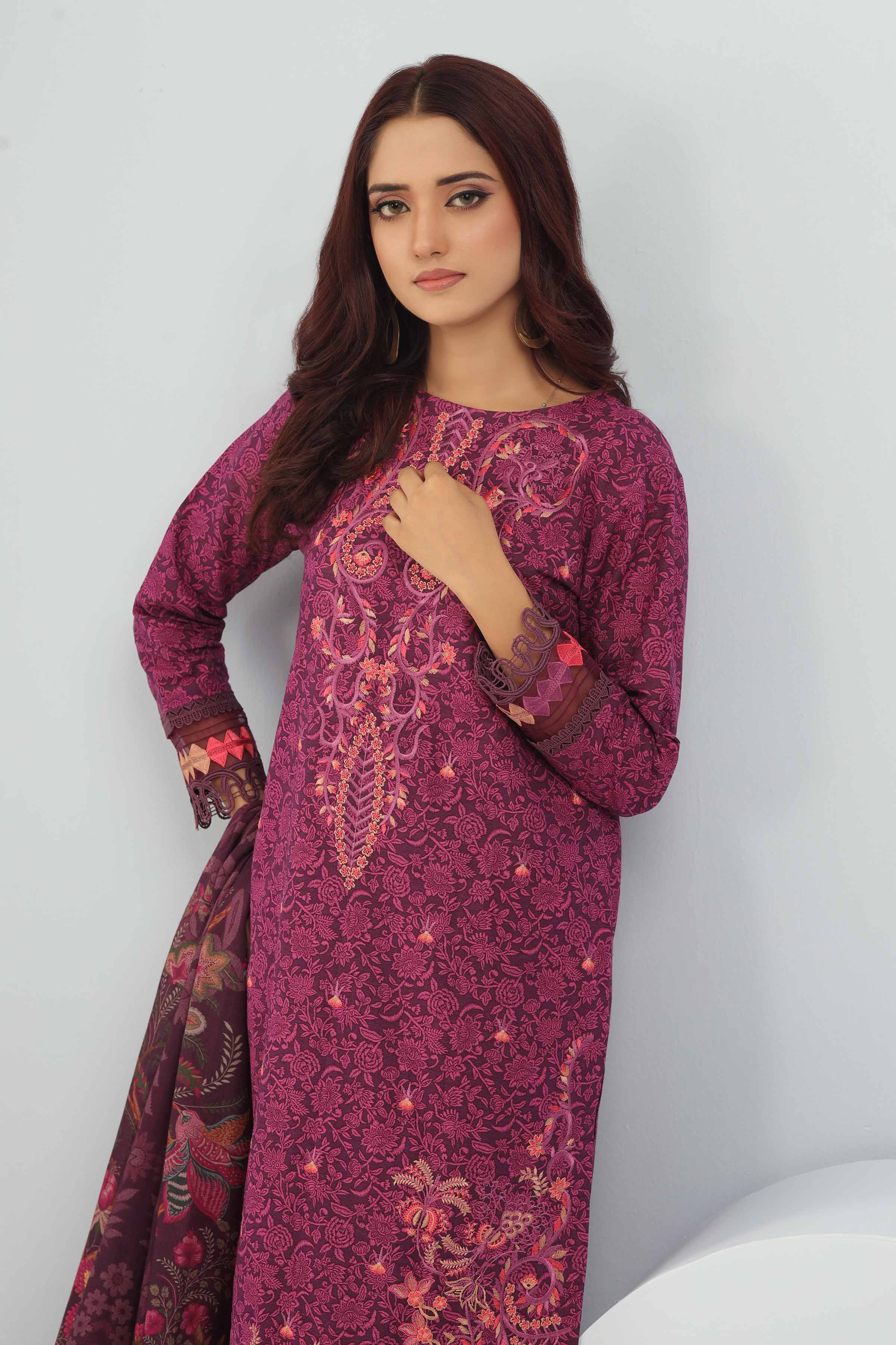 3 Piece - Printed Embroidered Suit - 42404398 - Image 4