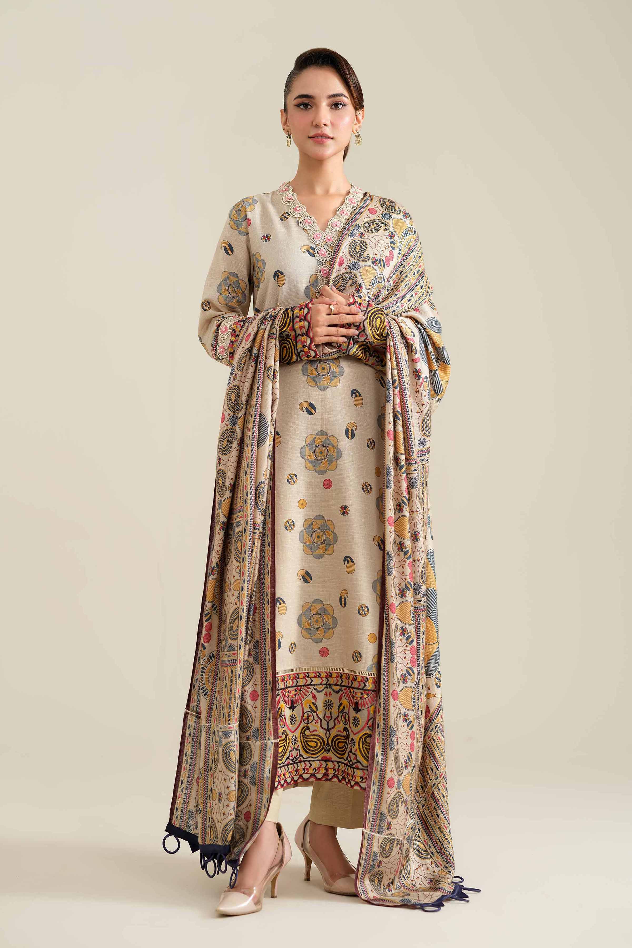 2 Piece - Printed Embroidered Suit - 42404404 - Image 2