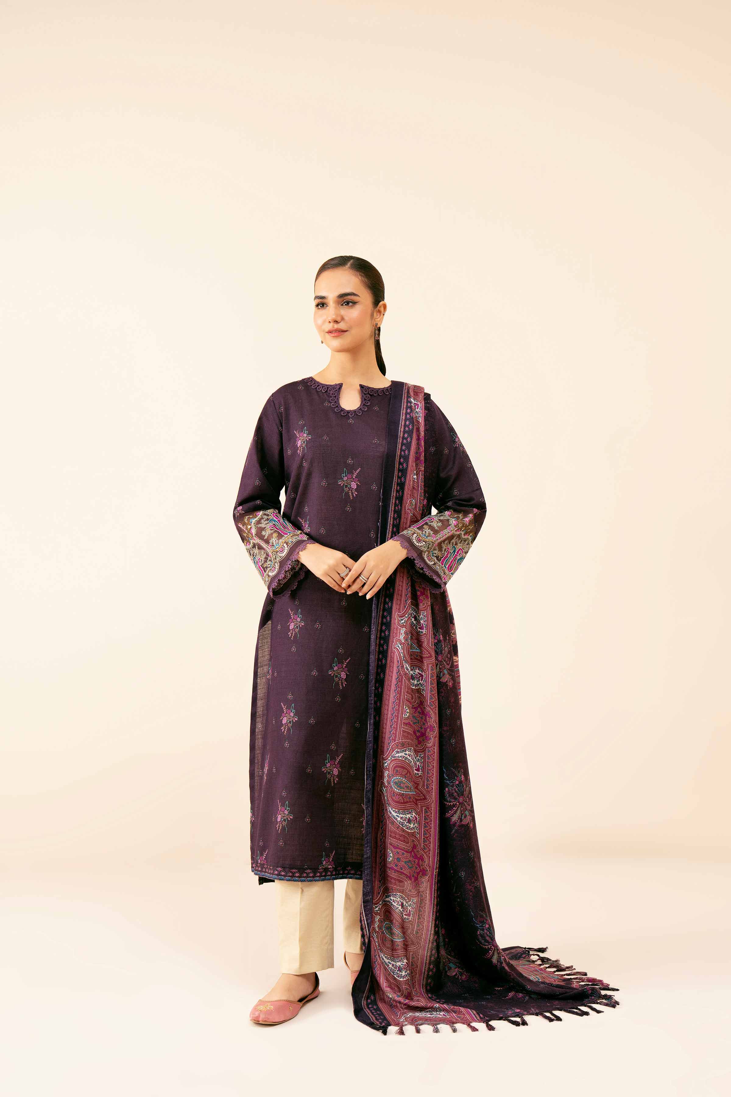 2 Piece - Printed Embroidered Suit - 42404406 - Image 5