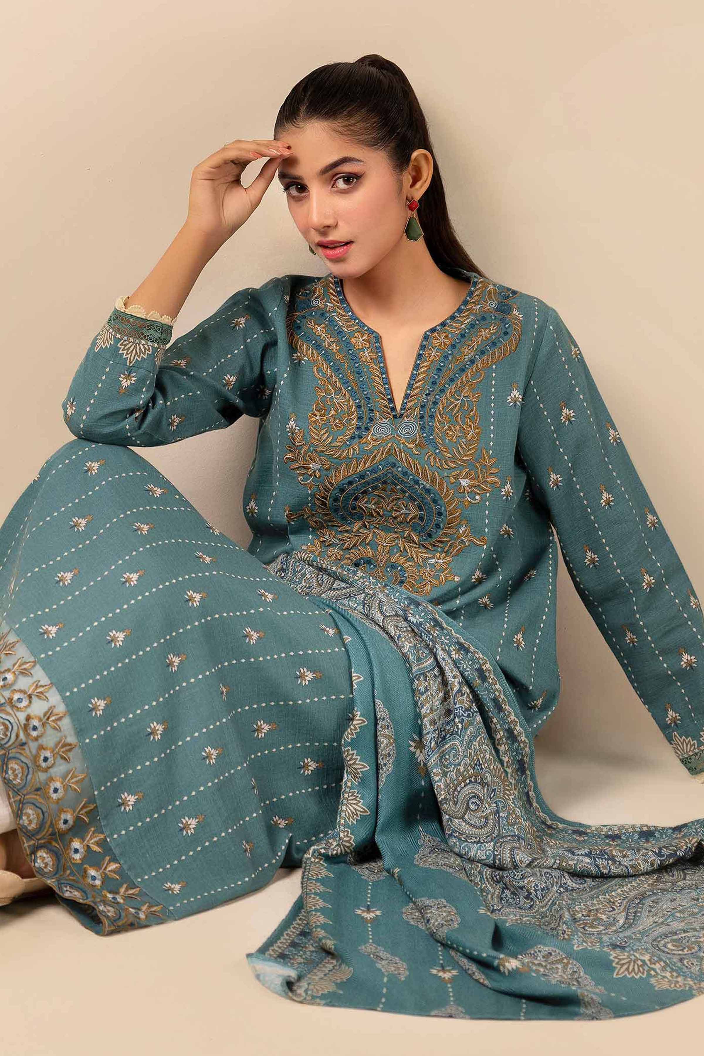 2 Piece - Printed Embroidered Suit - 42404409 - Image 2
