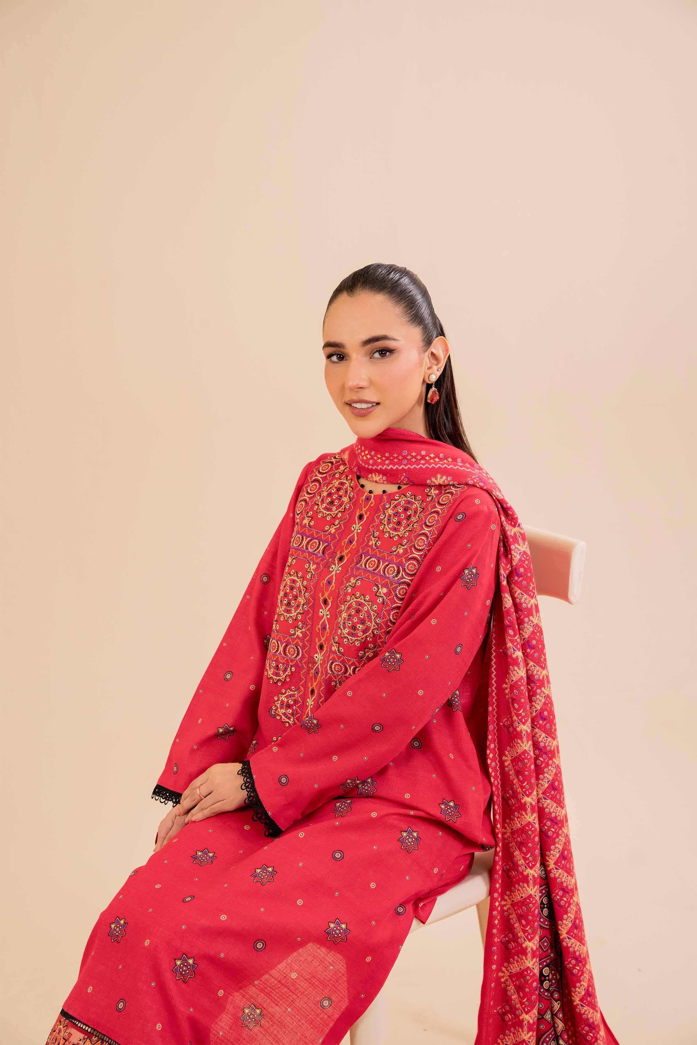2 Piece - Printed Embroidered Suit - 42404412 - Image 6