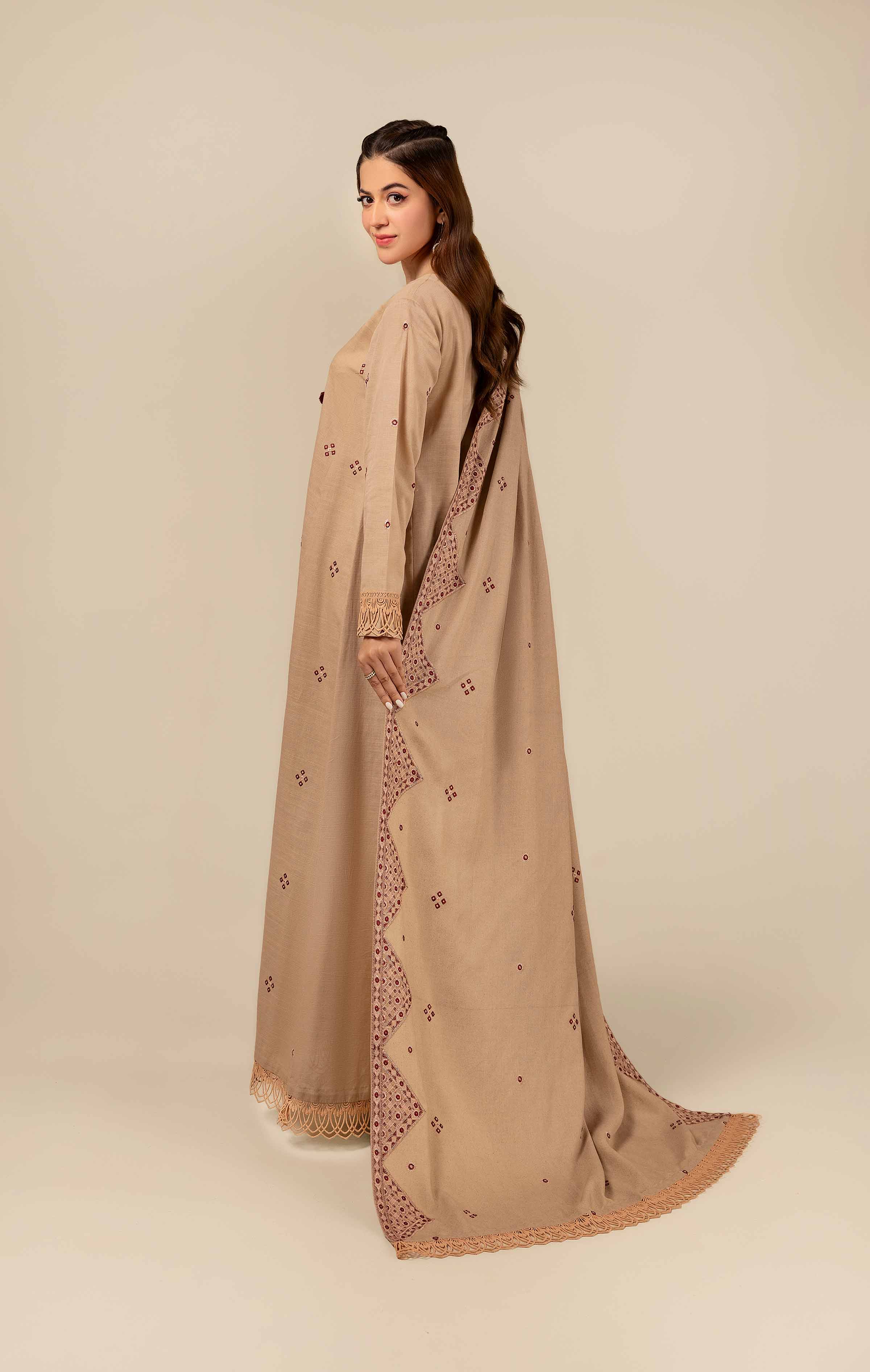 3 Piece - Dyed Embroidered Suit - 42404564 - Image 3