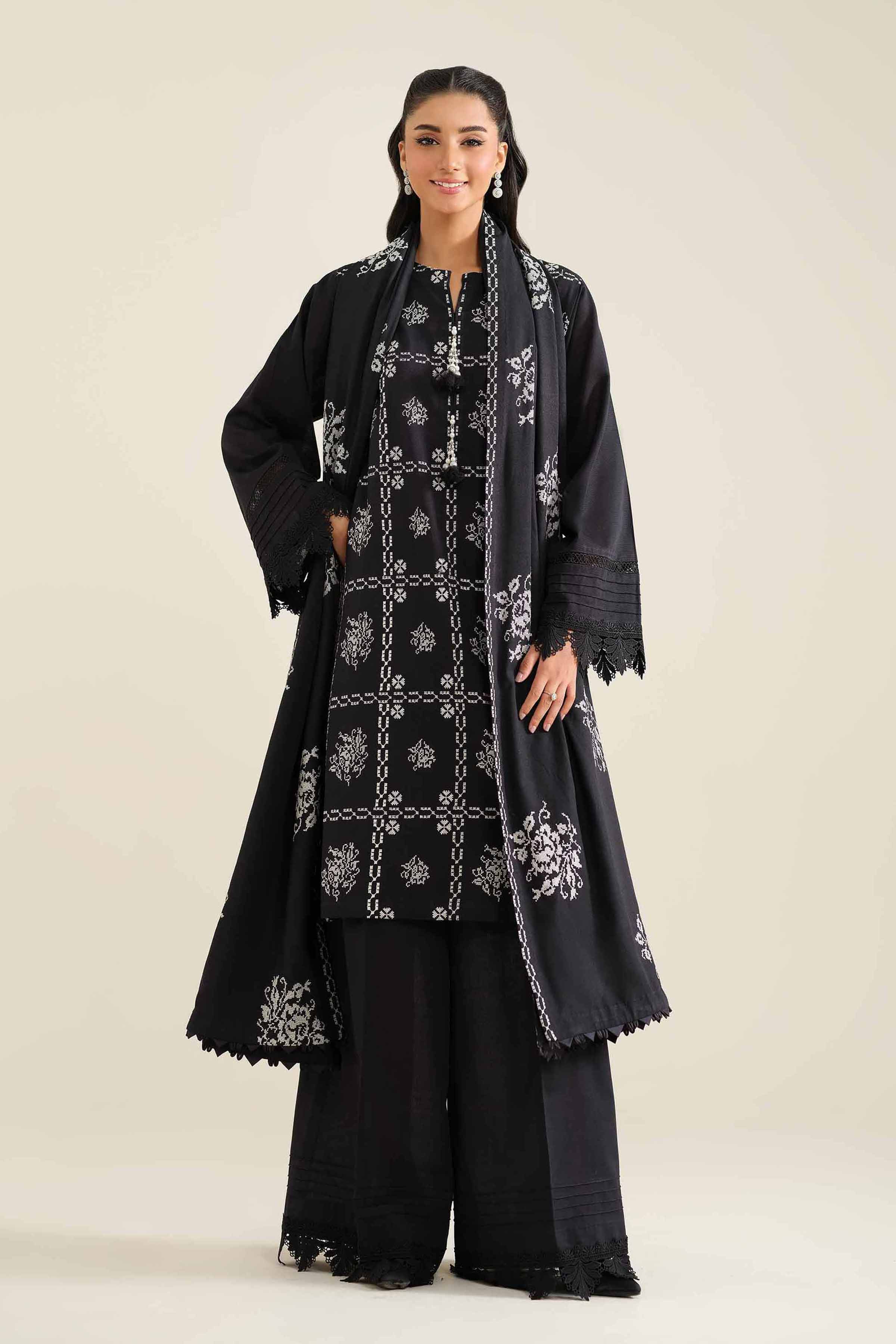 3 Piece - Dyed Embroidered Suit - 42404571 - Image 2