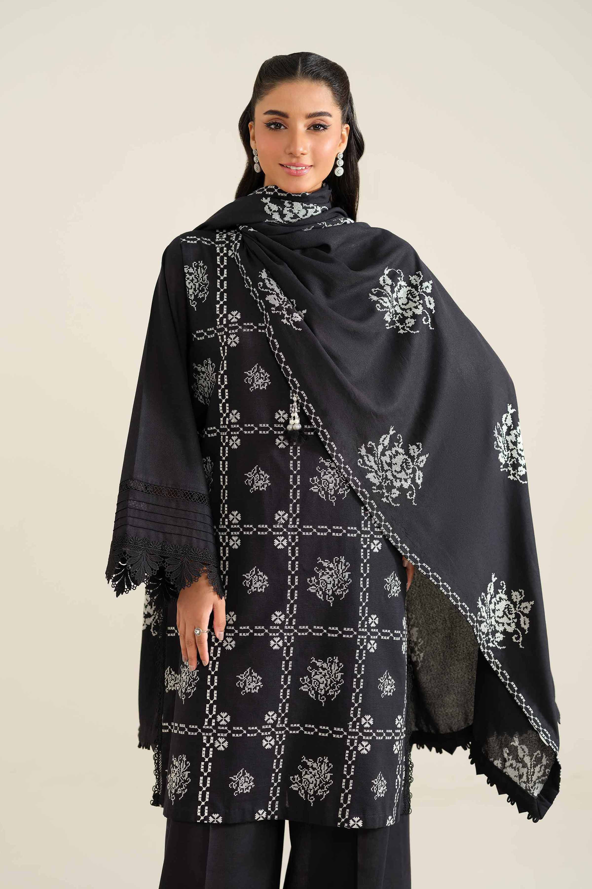 3 Piece - Dyed Embroidered Suit - 42404571 - Image 4