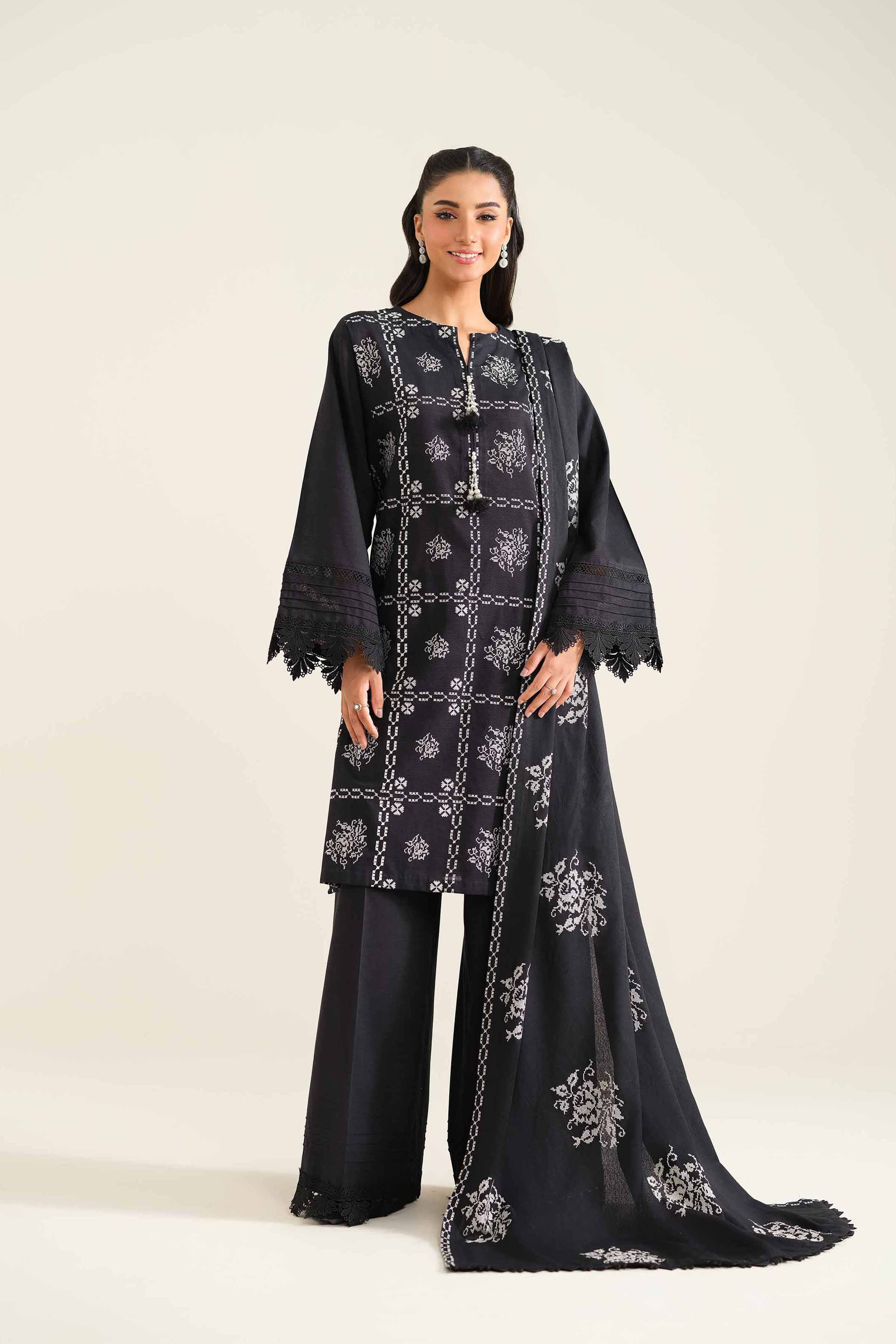 3 Piece - Dyed Embroidered Suit - 42404571 - Image 5