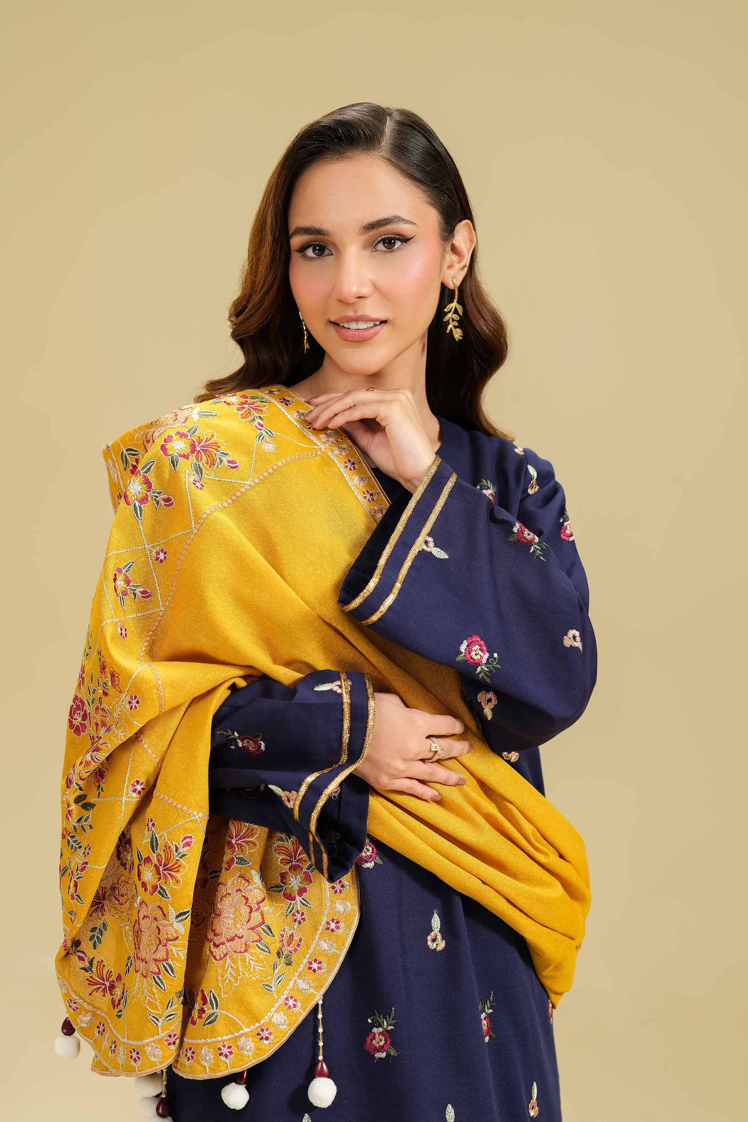 3 Piece - Dyed Embroidered Suit - 42404573 - Image 4