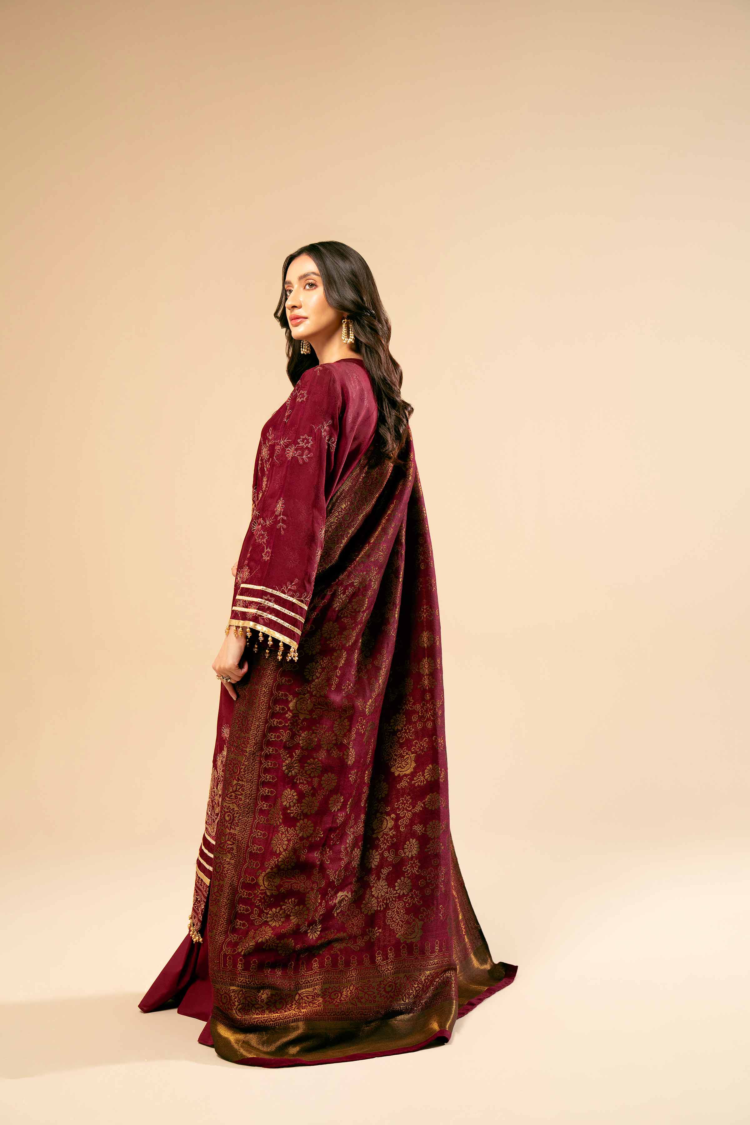 3 Piece - Jacquard Embroidered Suit - 42404619 - Image 3