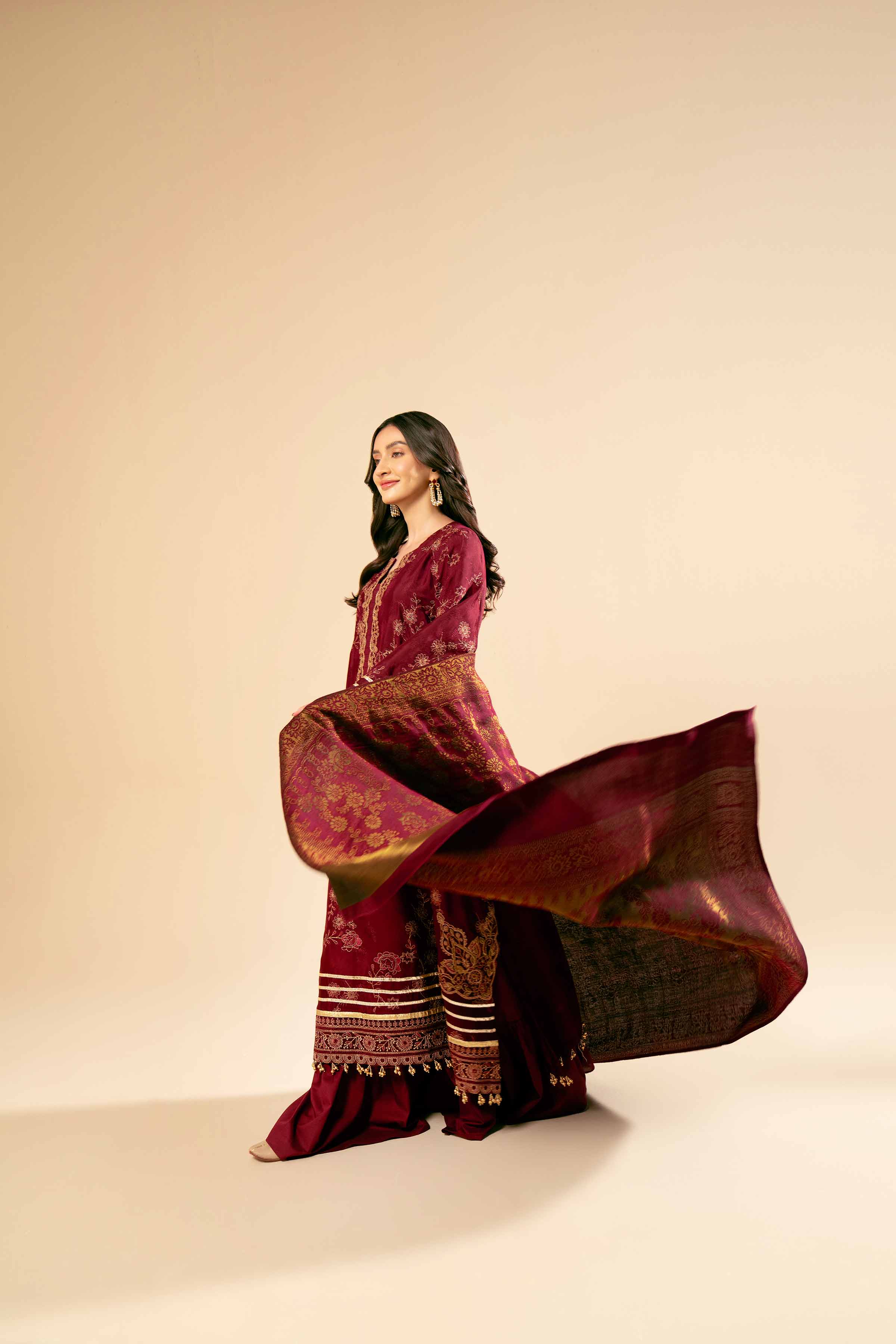 3 Piece - Jacquard Embroidered Suit - 42404619 - Image 6