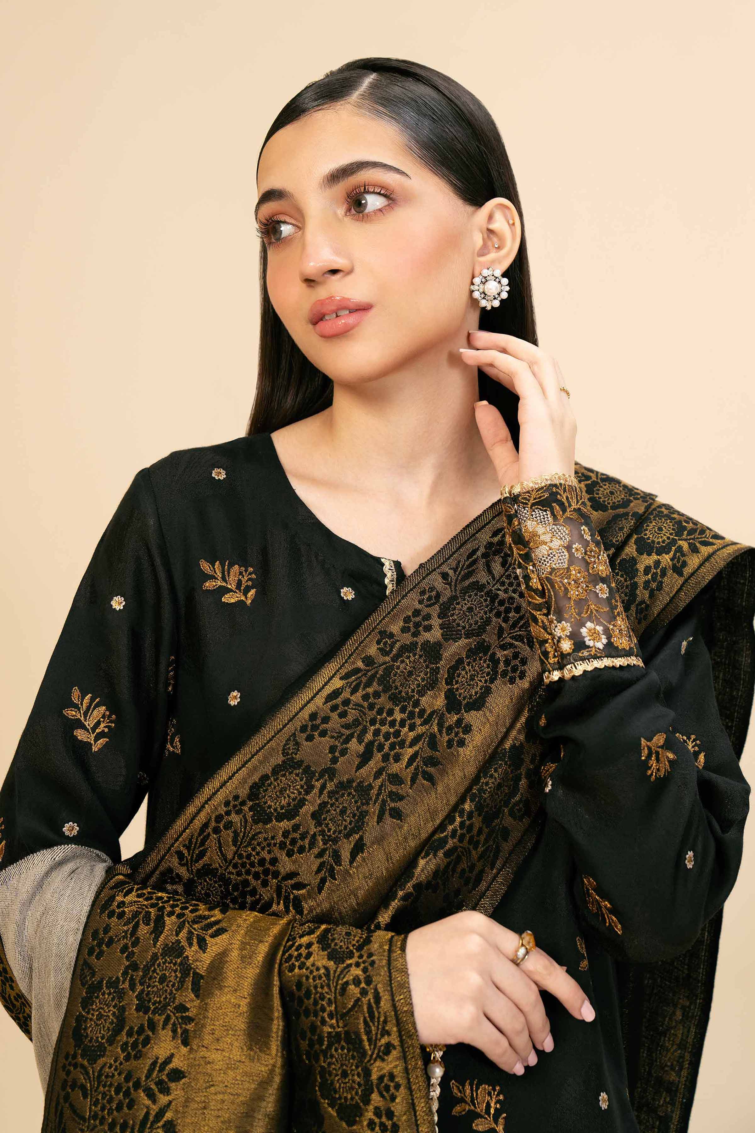 3 Piece - Jacquard Embroidered Suit - 42404621 - Image 2