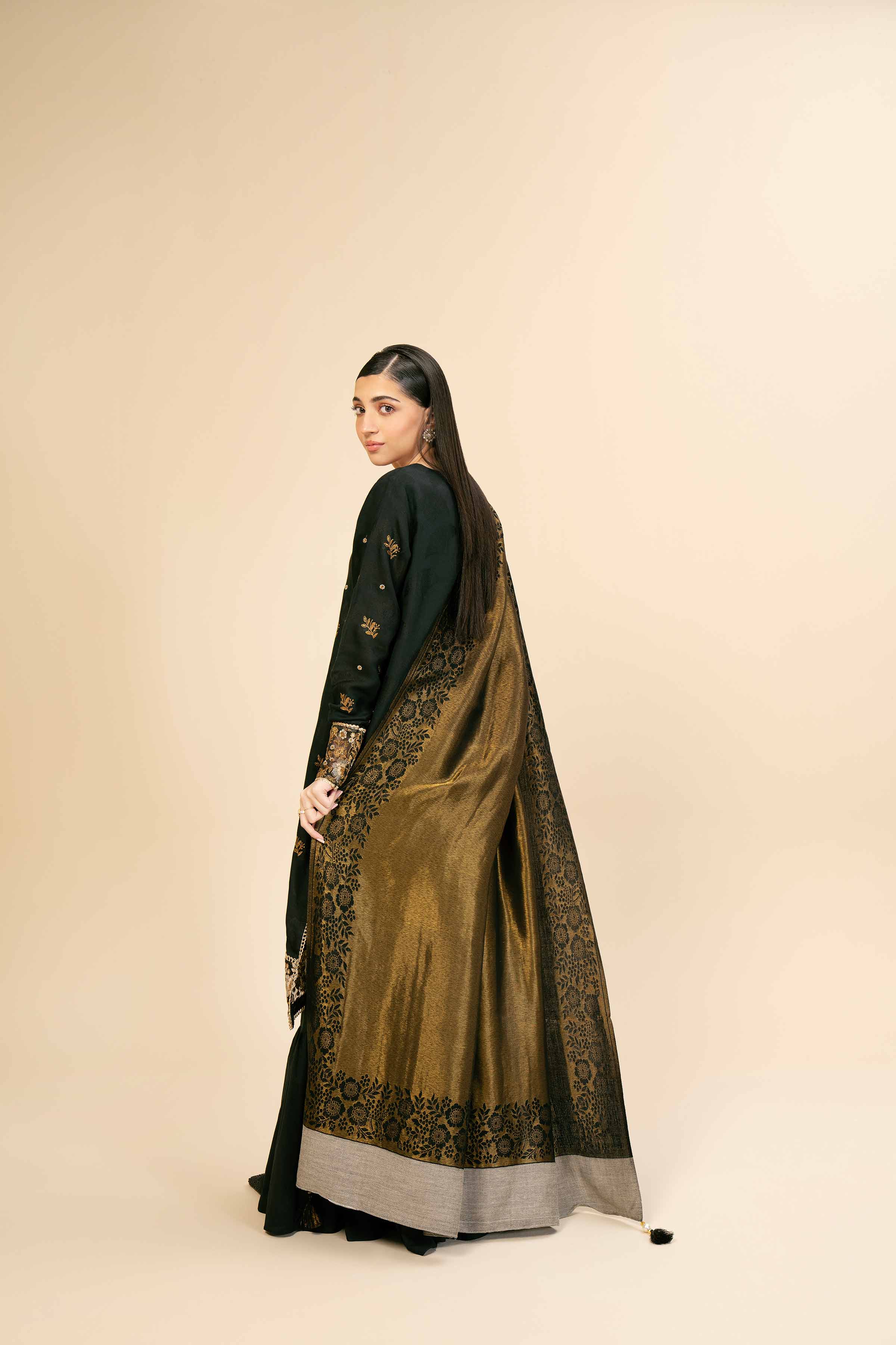 3 Piece - Jacquard Embroidered Suit - 42404621 - Image 3