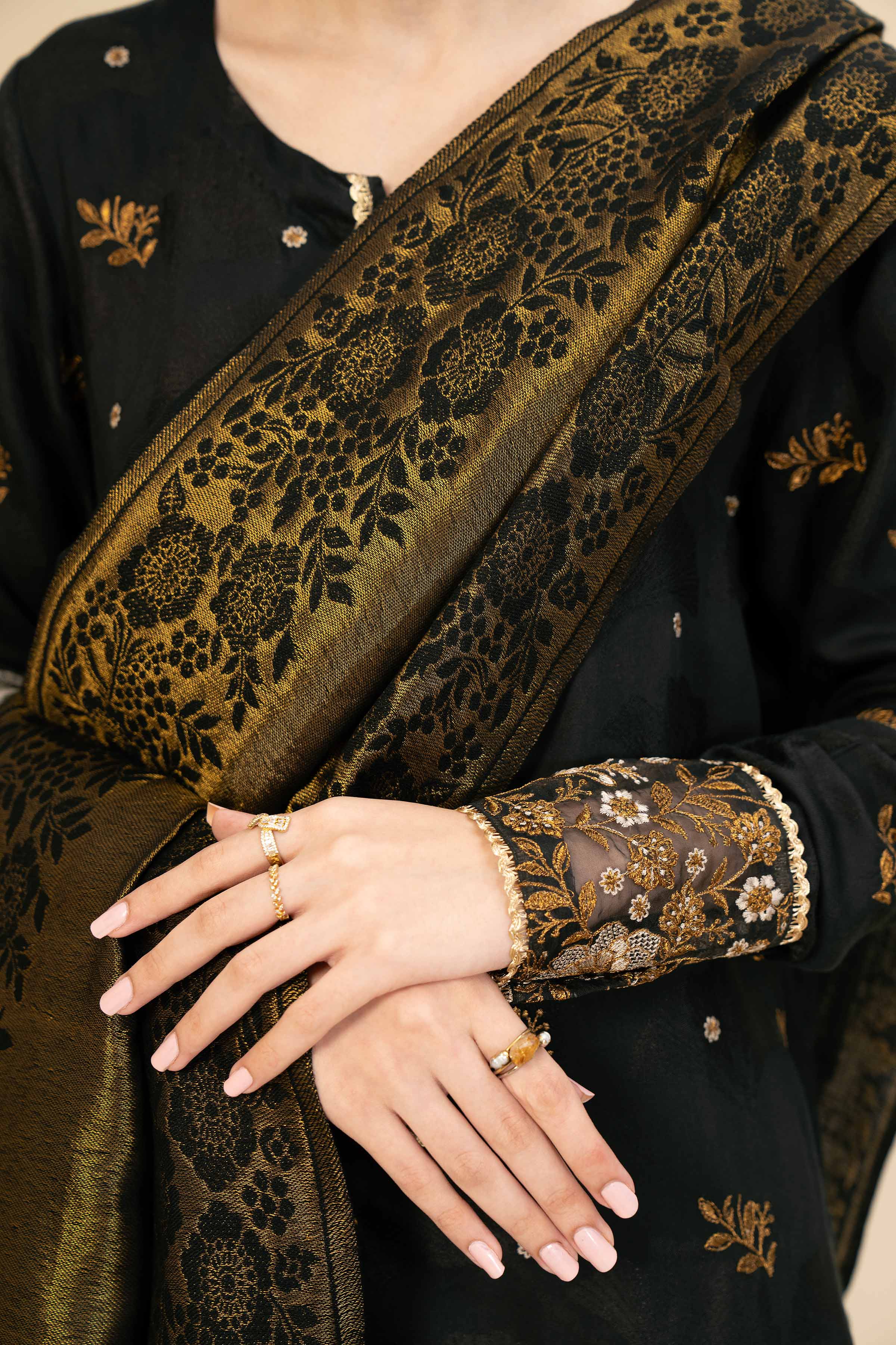 3 Piece - Jacquard Embroidered Suit - 42404621 - Image 4
