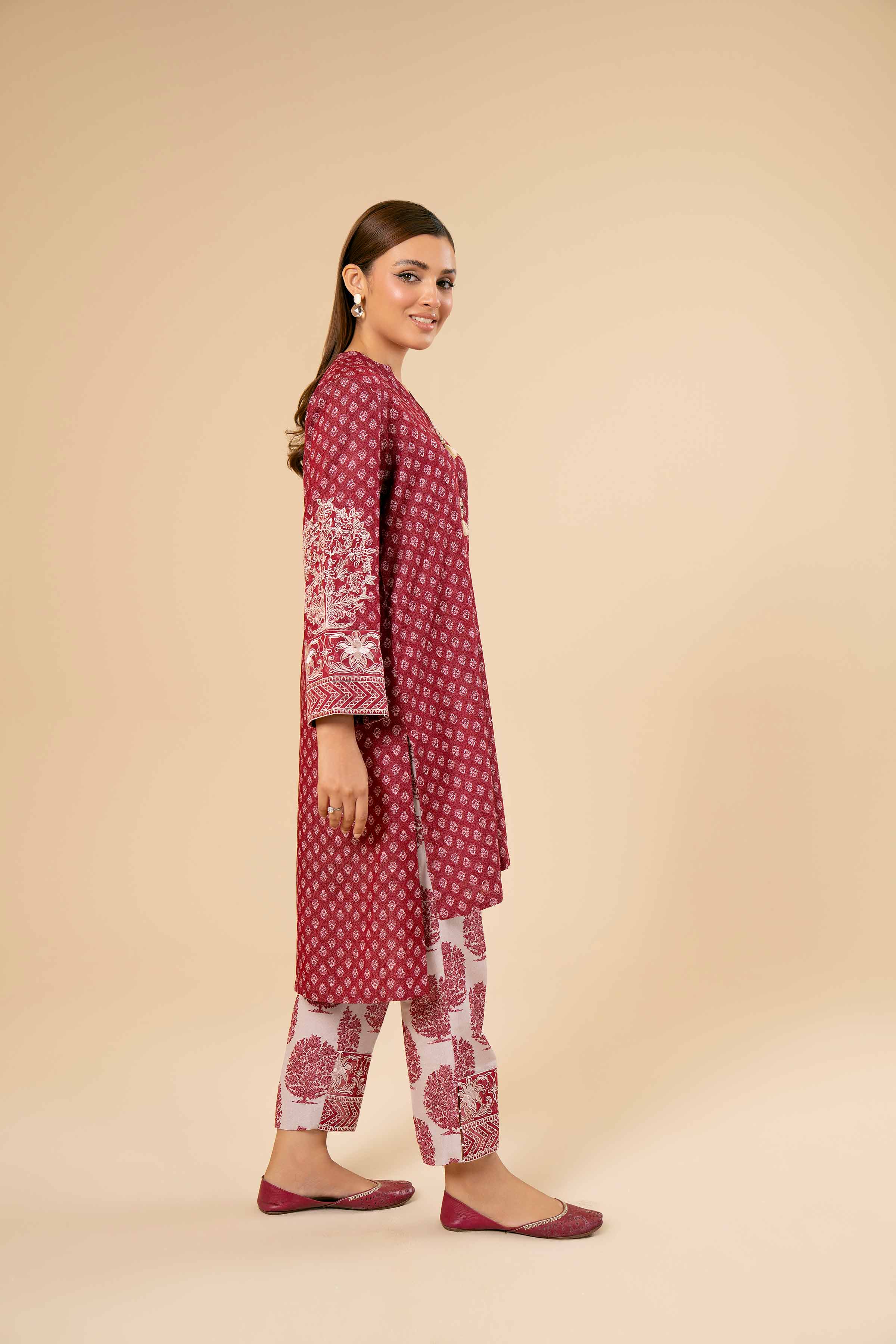 2 Piece - Printed Embroidered Suit - 42404656 - Image 3