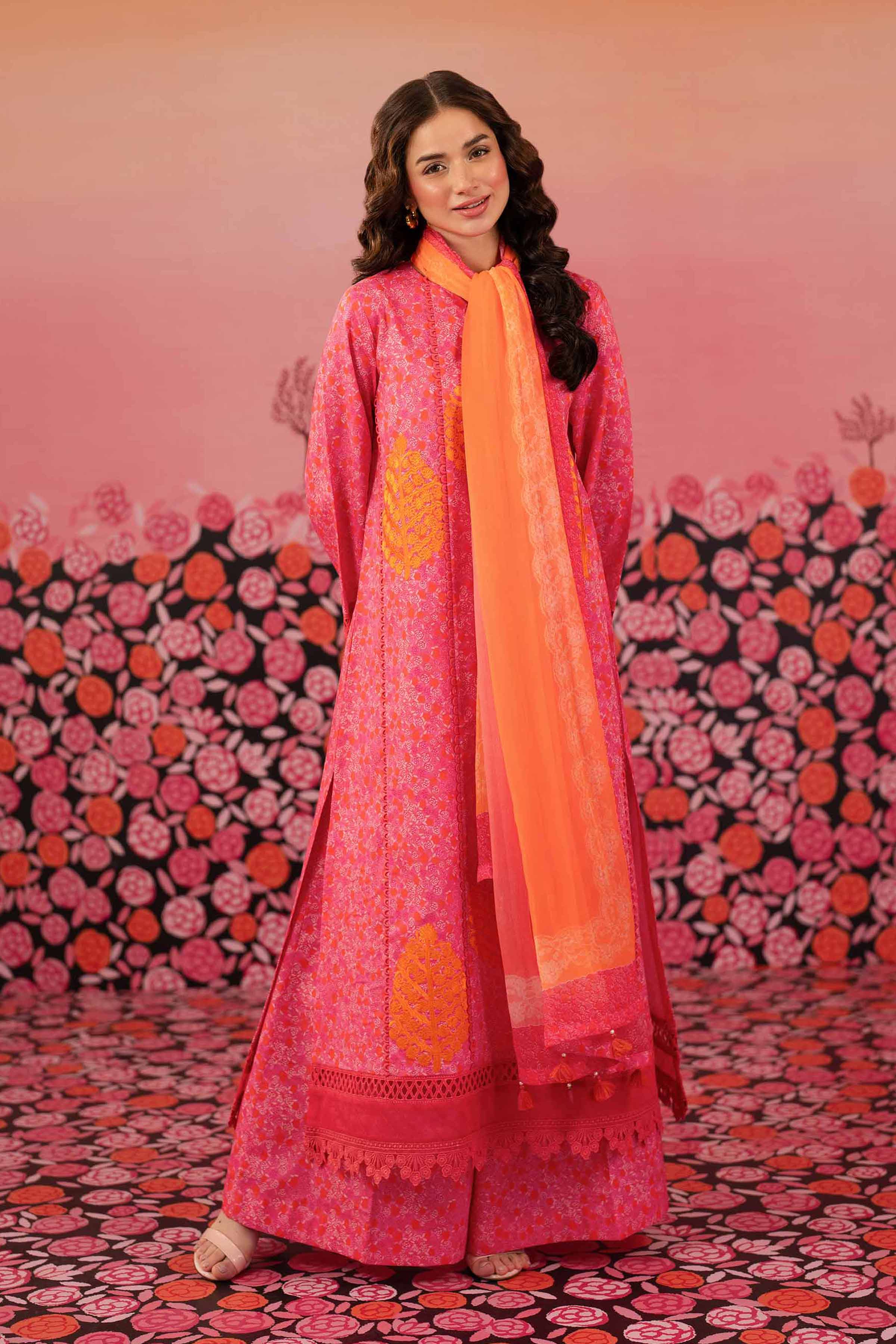 3 Piece - Printed Embroidered Suit - 42501085 - Image 2