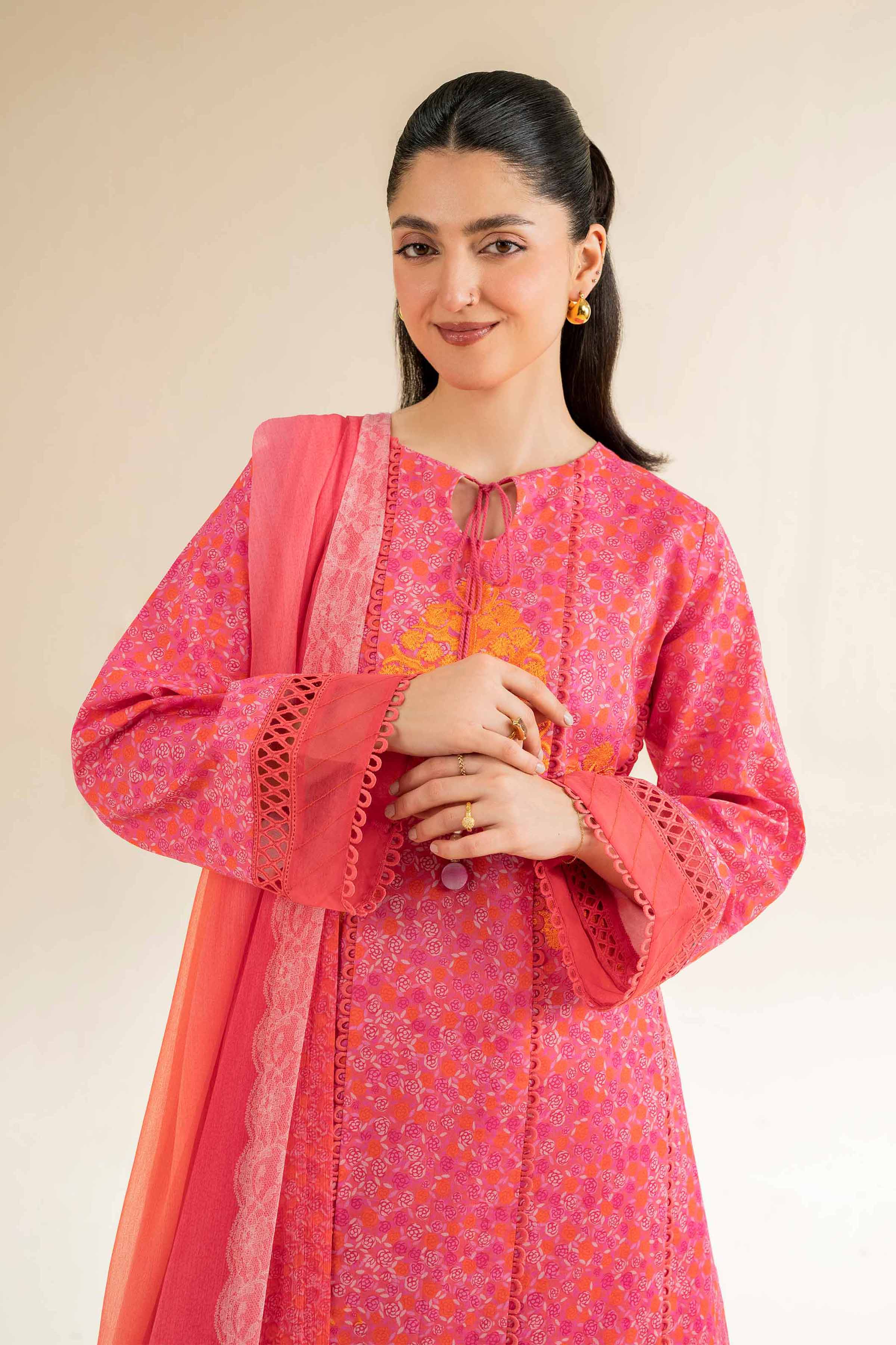 3 Piece - Printed Embroidered Suit - 42501085 - Image 4