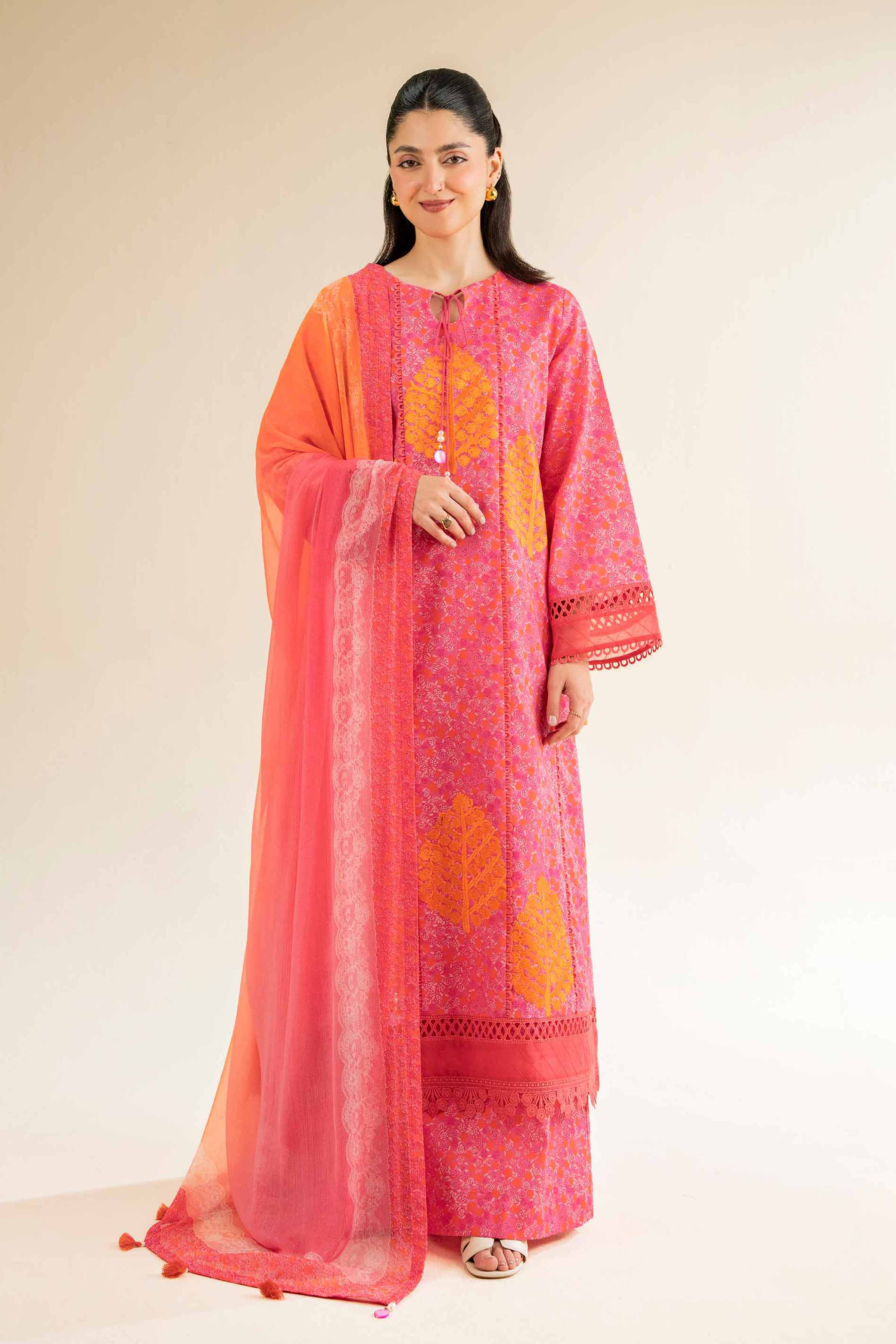 3 Piece - Printed Embroidered Suit - 42501085 - Image 5