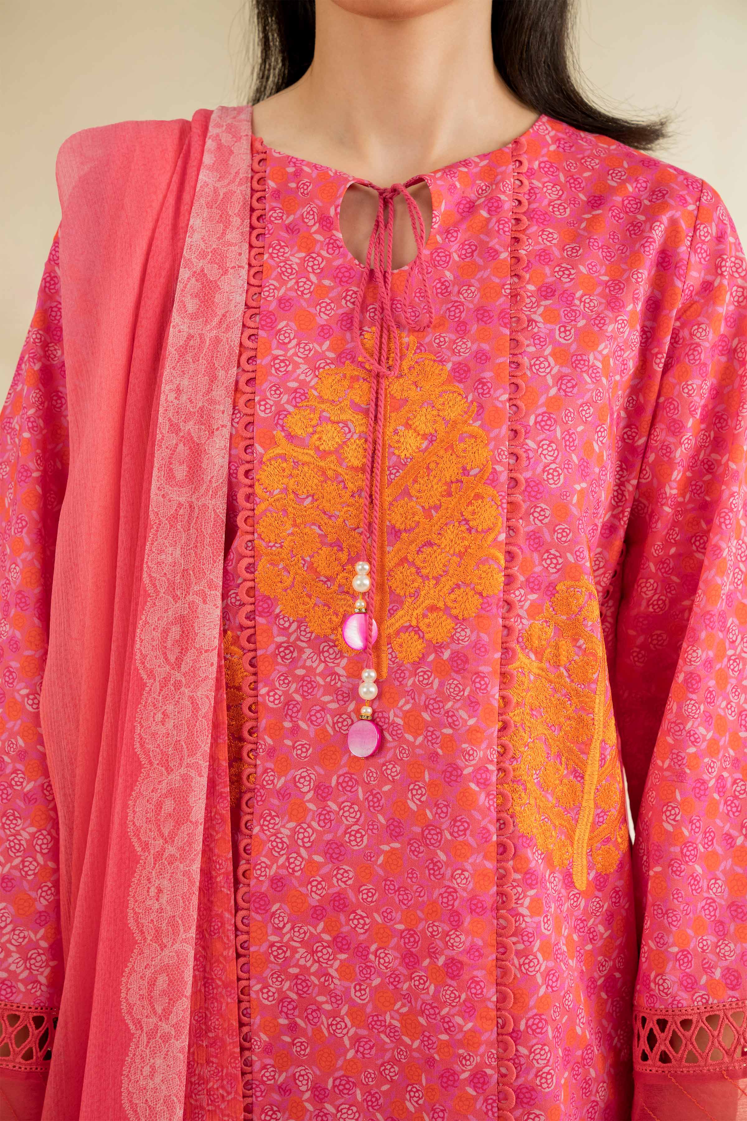 3 Piece - Printed Embroidered Suit - 42501085 - Image 6