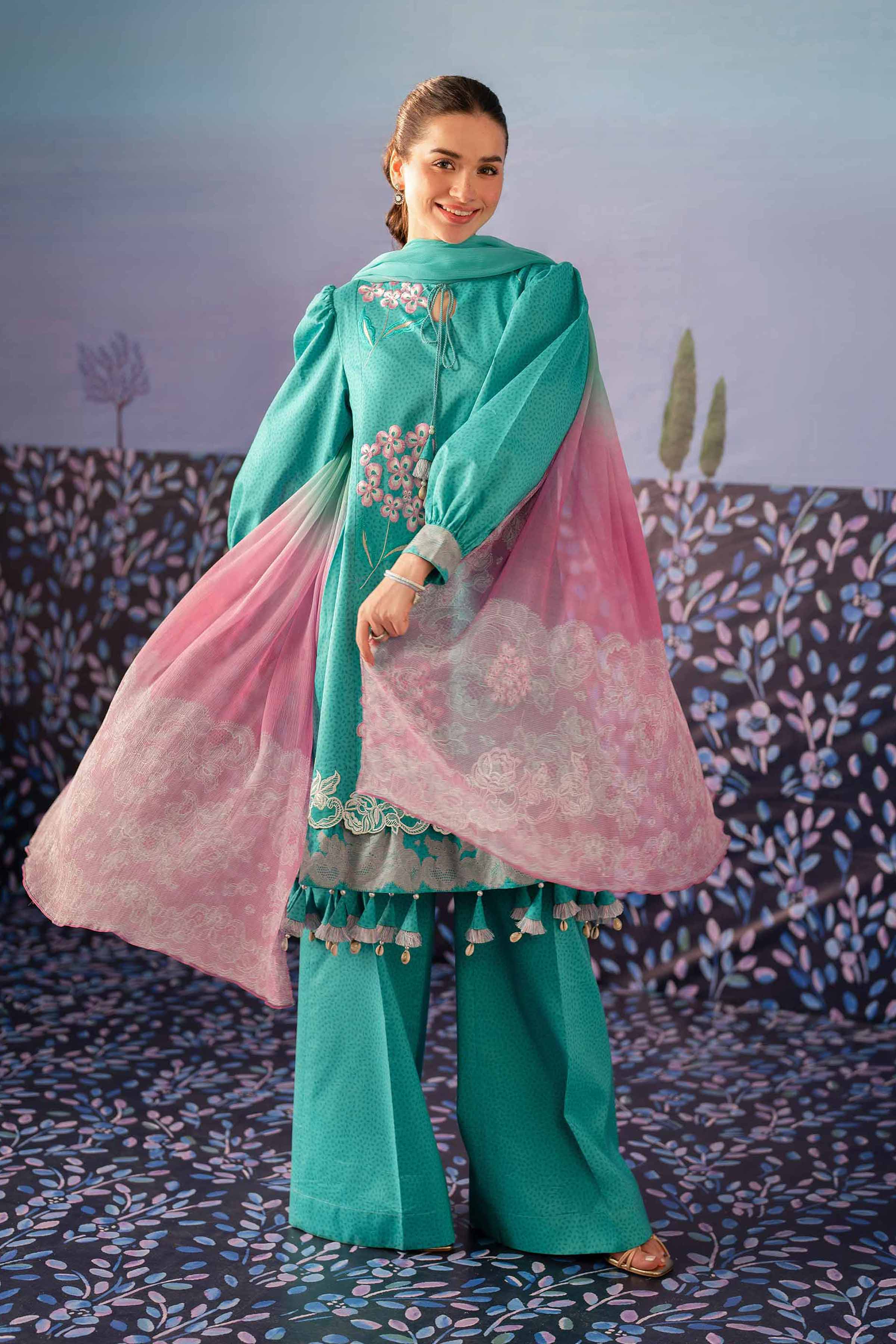 3 Piece - Printed Embroidered Suit - 42501086 - Image 2