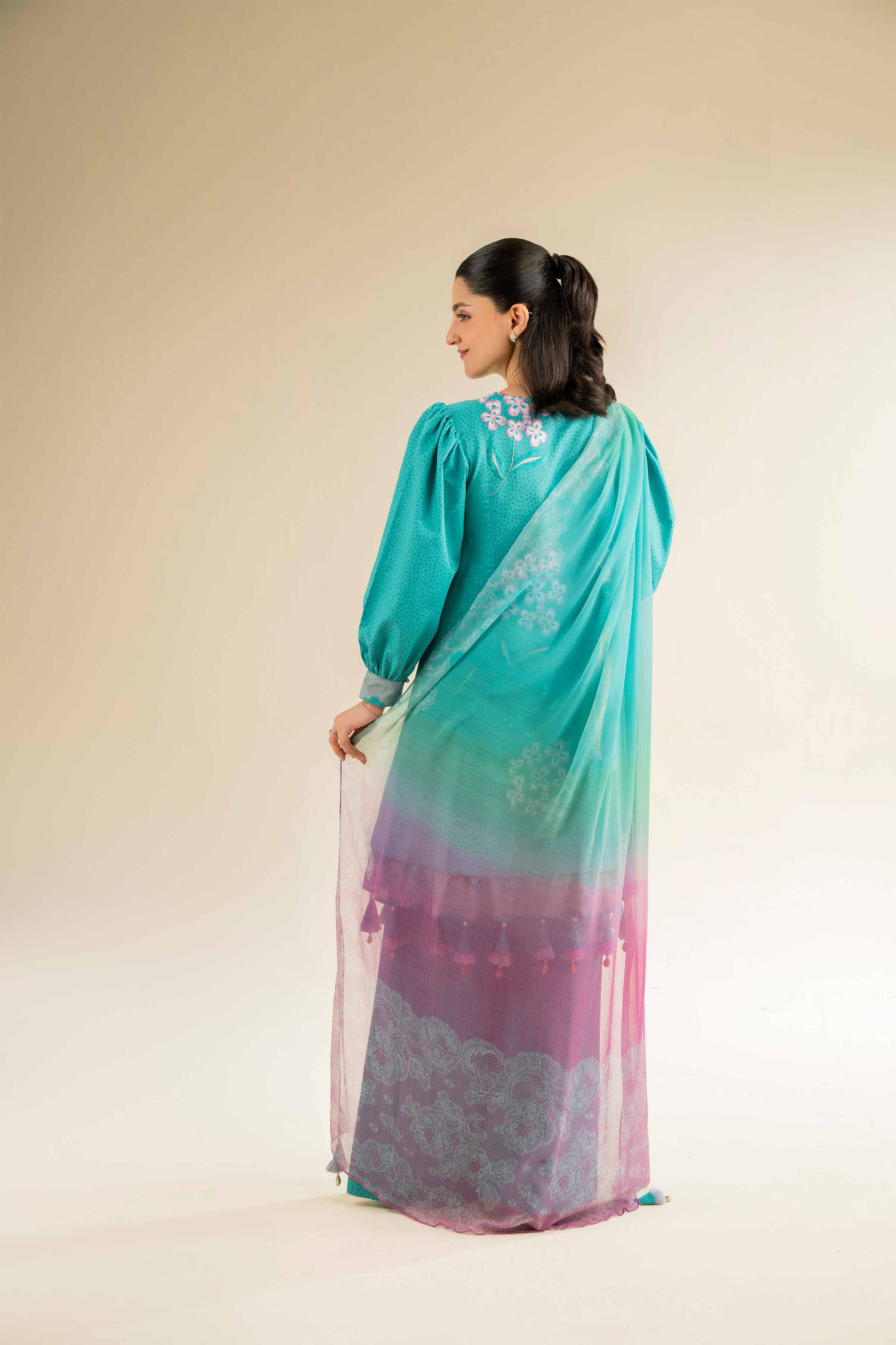 3 Piece - Printed Embroidered Suit - 42501086 - Image 3