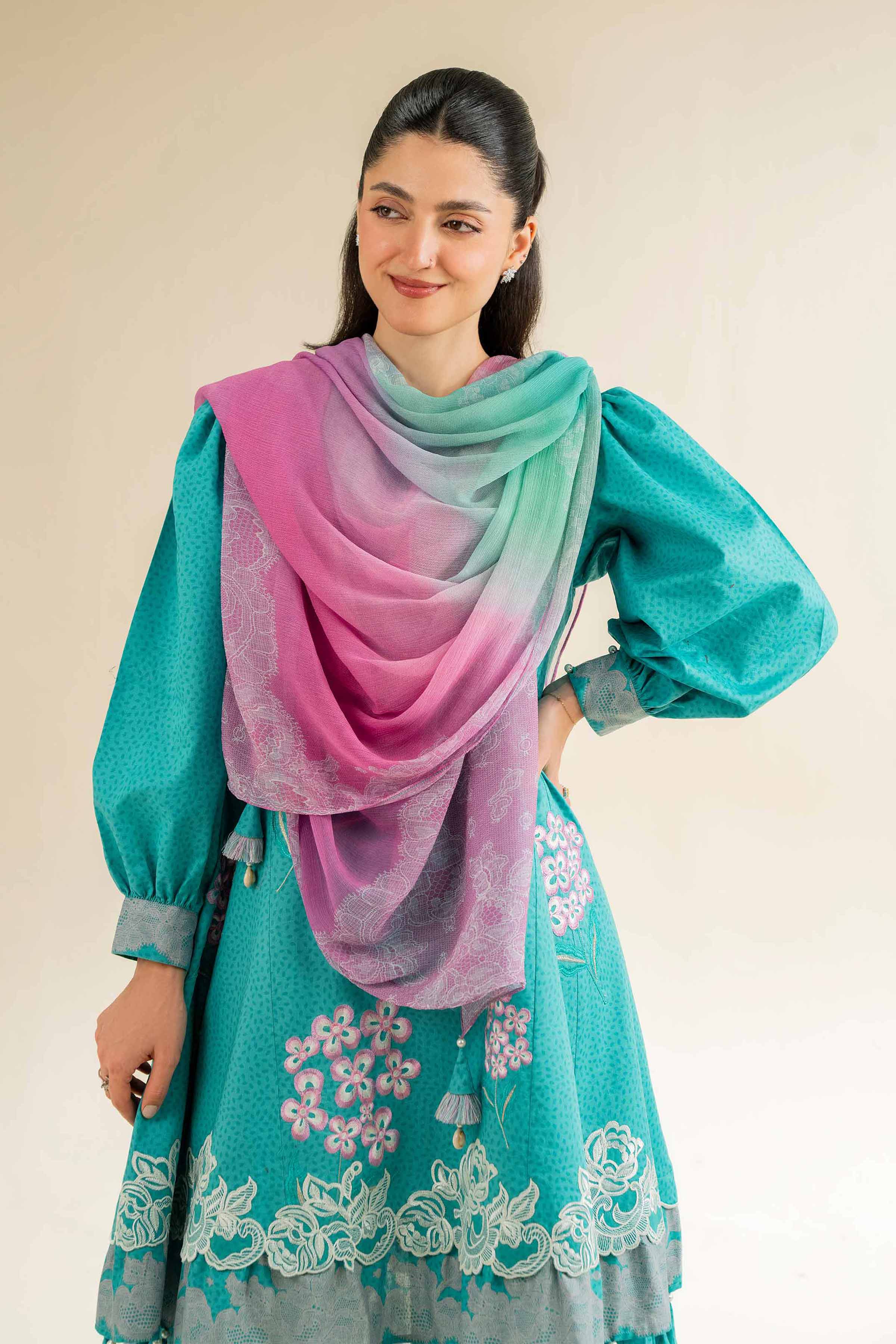 3 Piece - Printed Embroidered Suit - 42501086 - Image 4