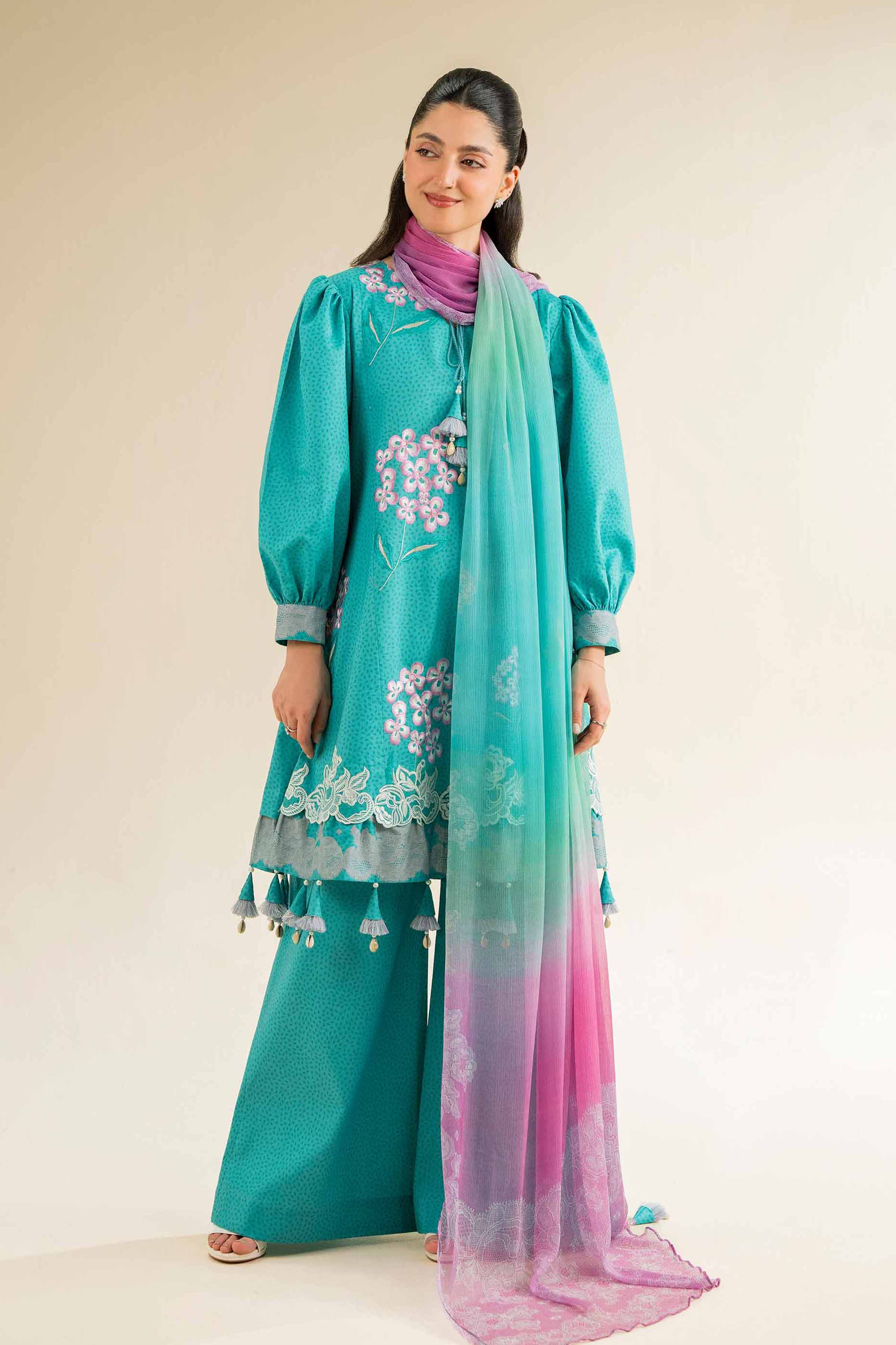3 Piece - Printed Embroidered Suit - 42501086 - Image 5