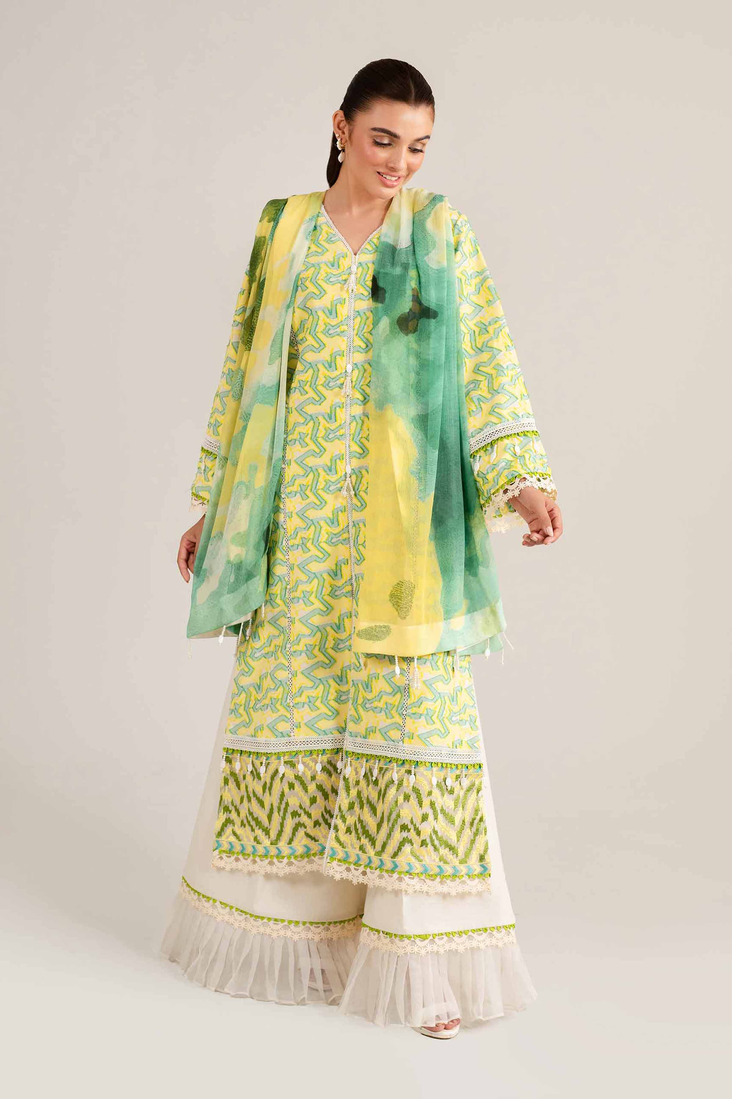 3 Piece - Jacquard Embroidered Suit - 42501092 - Image 2