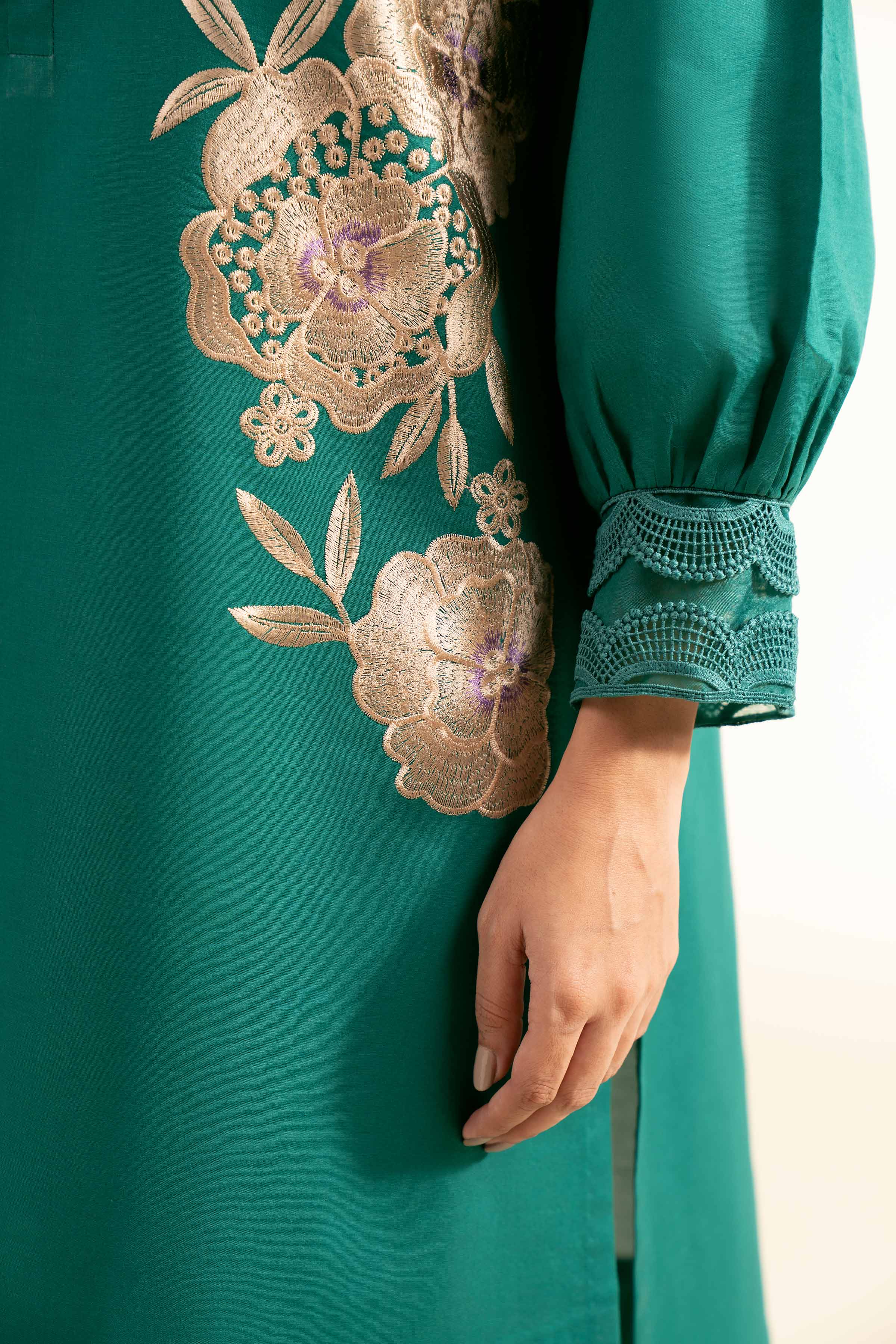 2 Piece - Dyed Embroidered Suit - 42501141 - Image 4