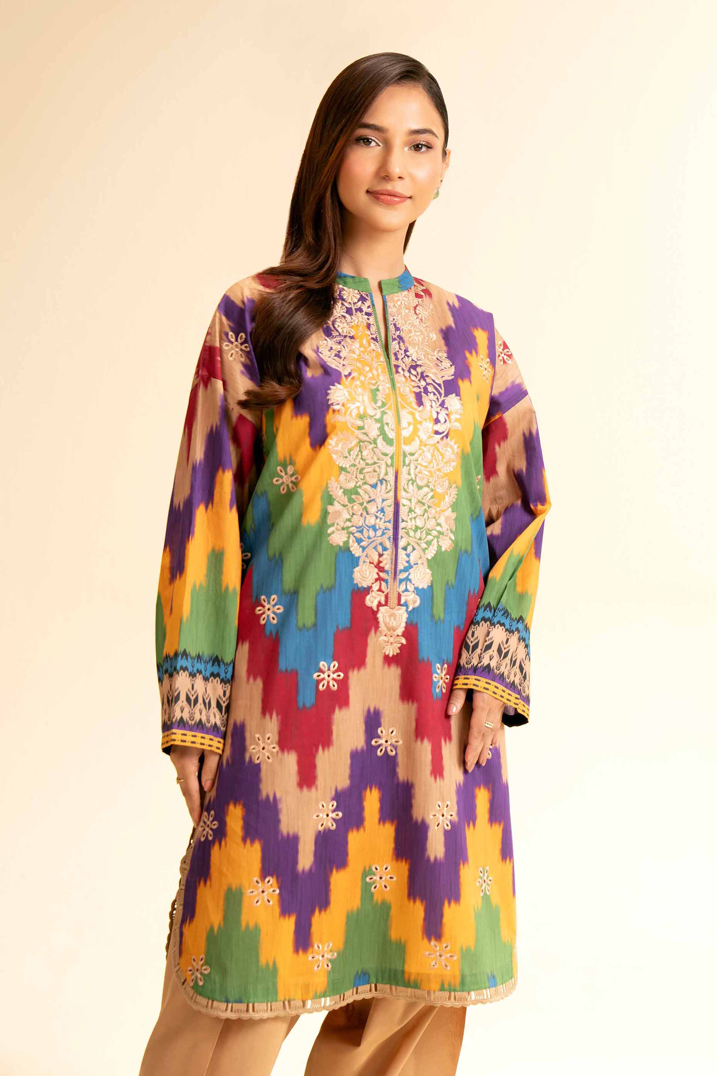 2 Piece - Digital Printed Embroidered Suit - 42501148 - Image 2