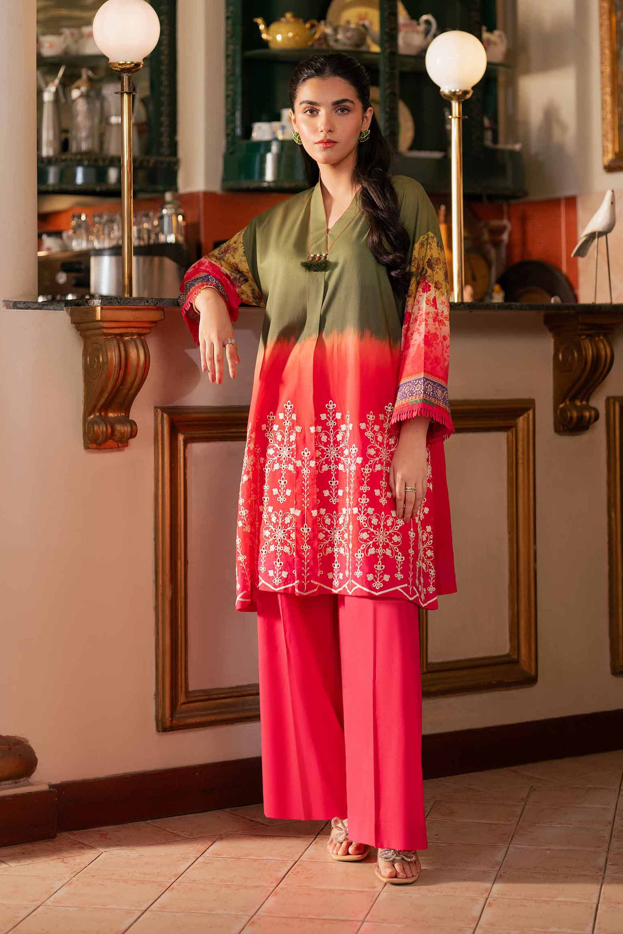 2 Piece - Digital Printed Embroidered Suit - 42501150 - Image 2