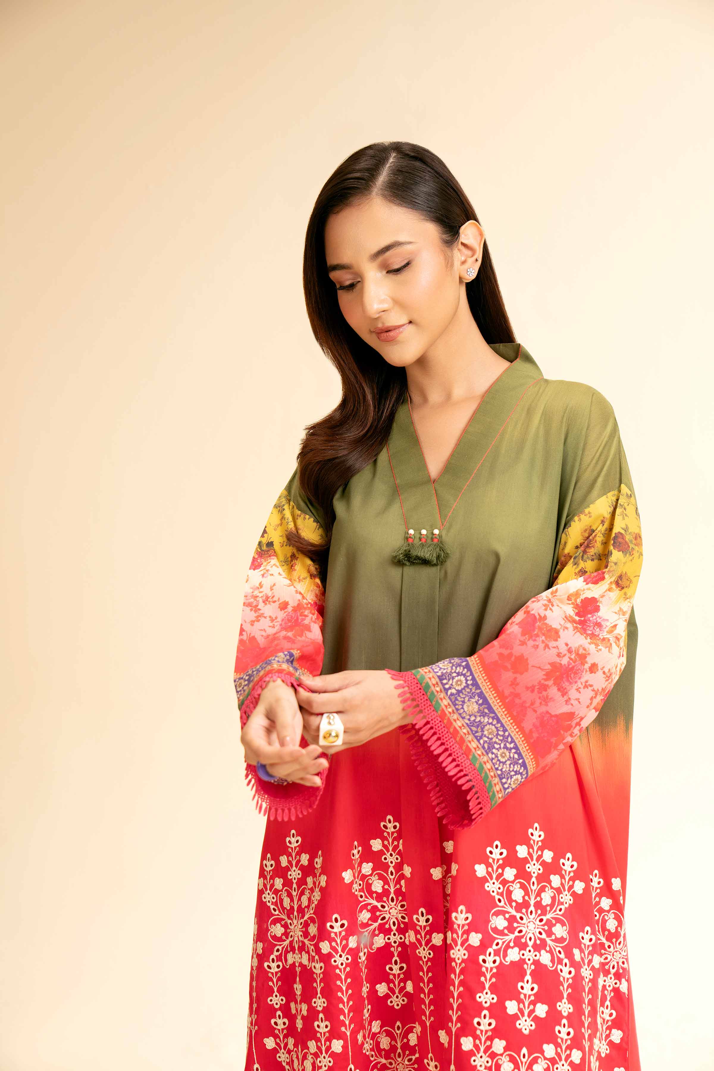 2 Piece - Digital Printed Embroidered Suit - 42501150 - Image 4