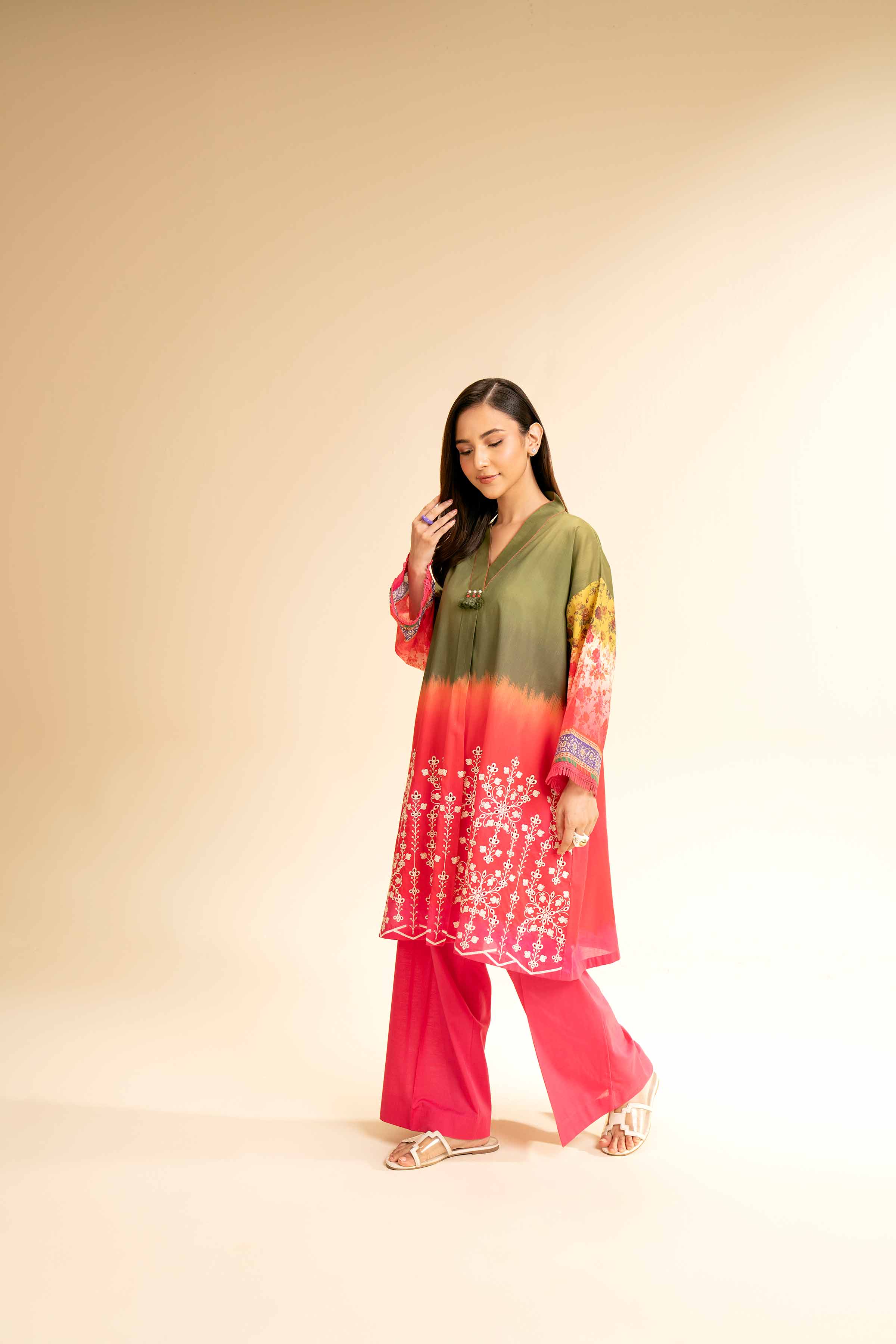 2 Piece - Digital Printed Embroidered Suit - 42501150 - Image 5