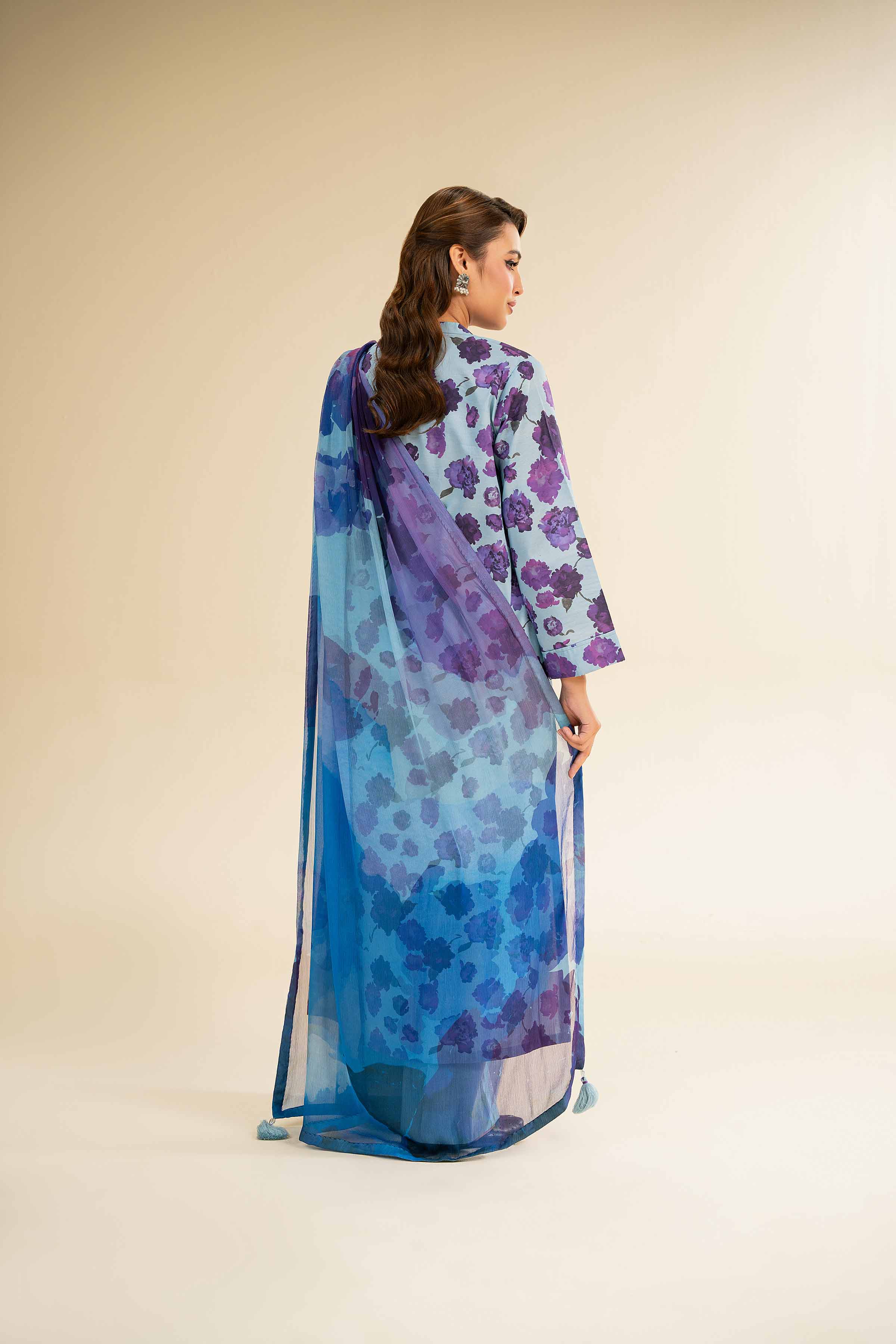 3 Piece - Printed Embroidered Suit - 42501217 - Image 3