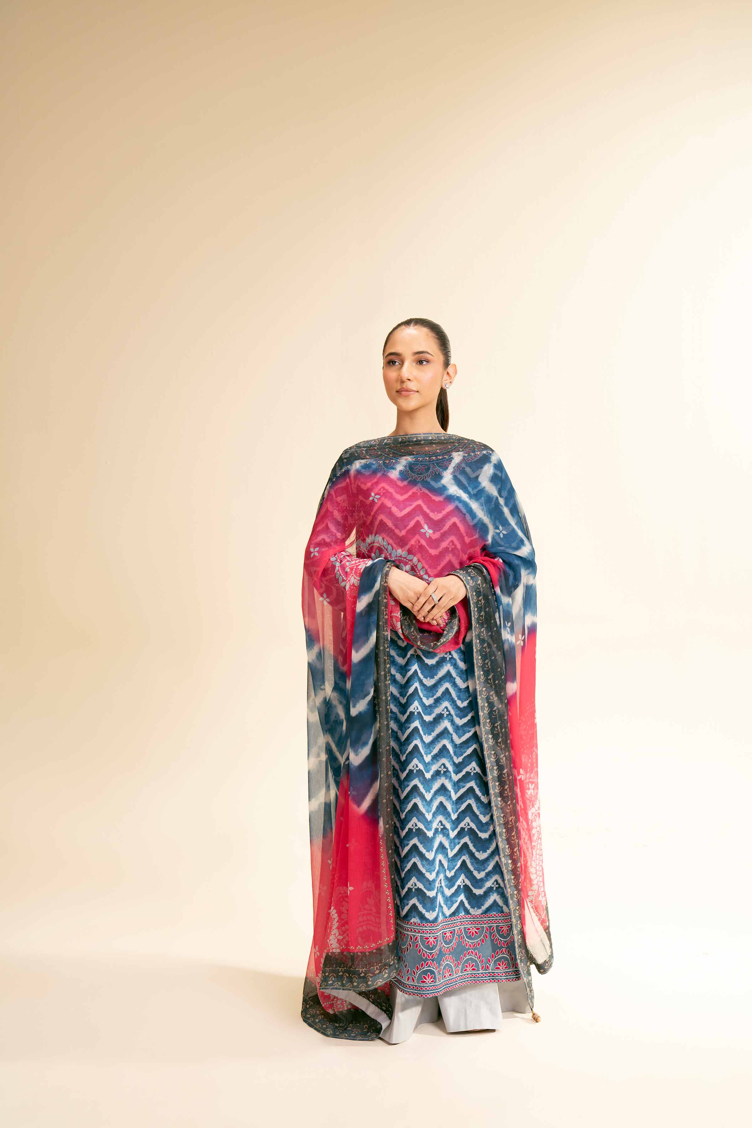 3 Piece - Printed Embroidered Suit - 42501220 - Image 6