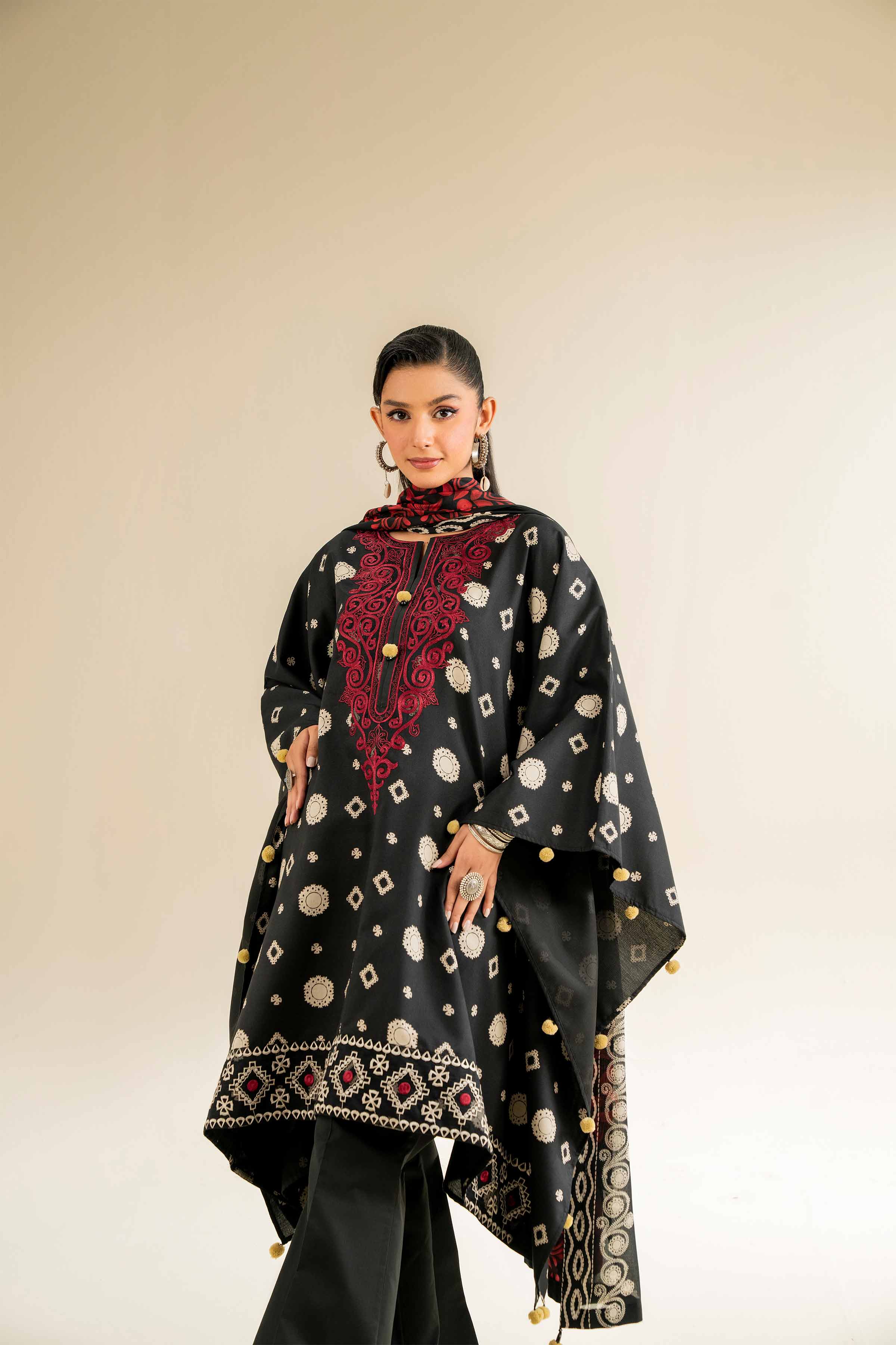 3 Piece - Printed Embroidered Suit - 42501242 - Image 7