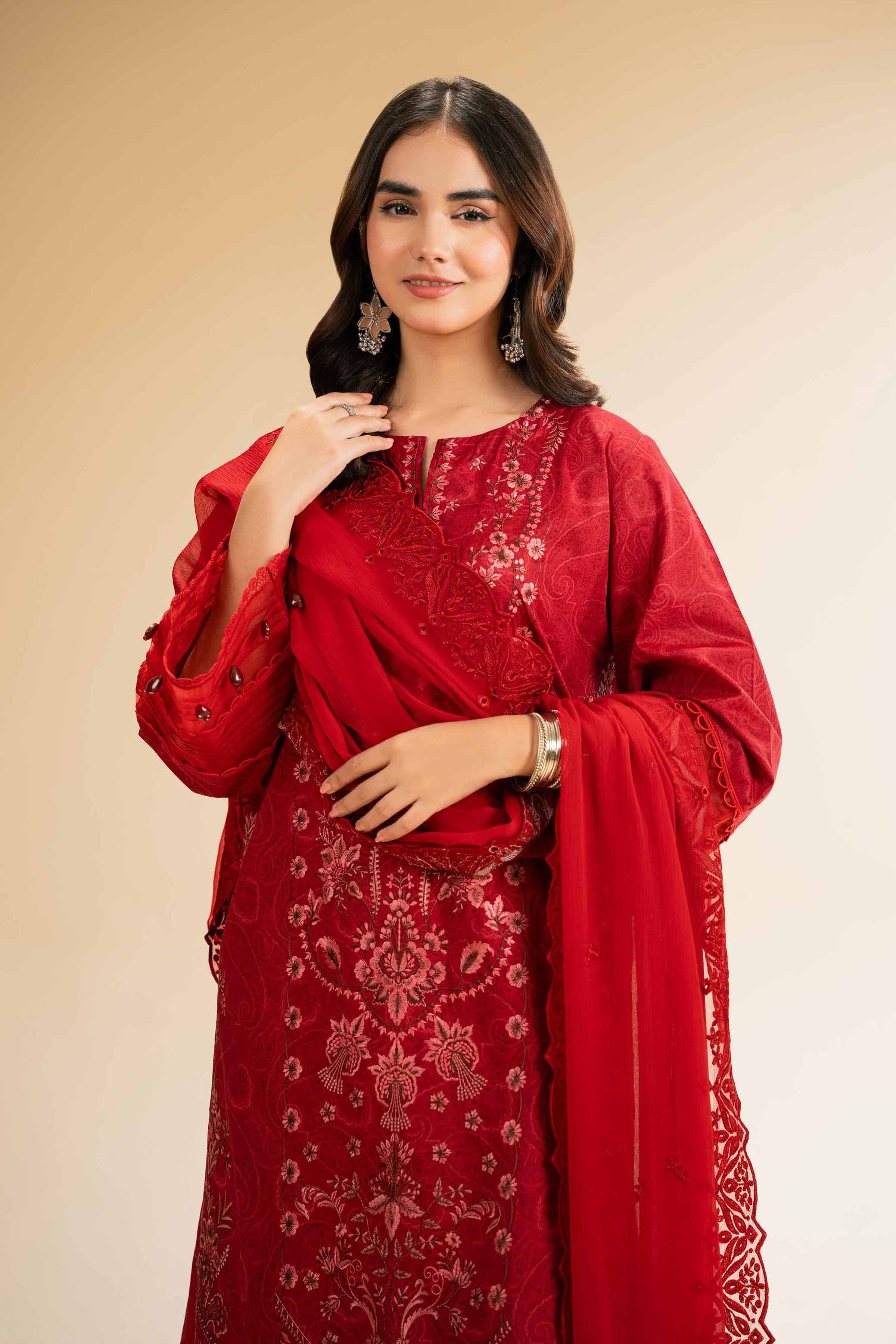 3 Piece - Printed Embroidered Suit - 42501283 - Image 5