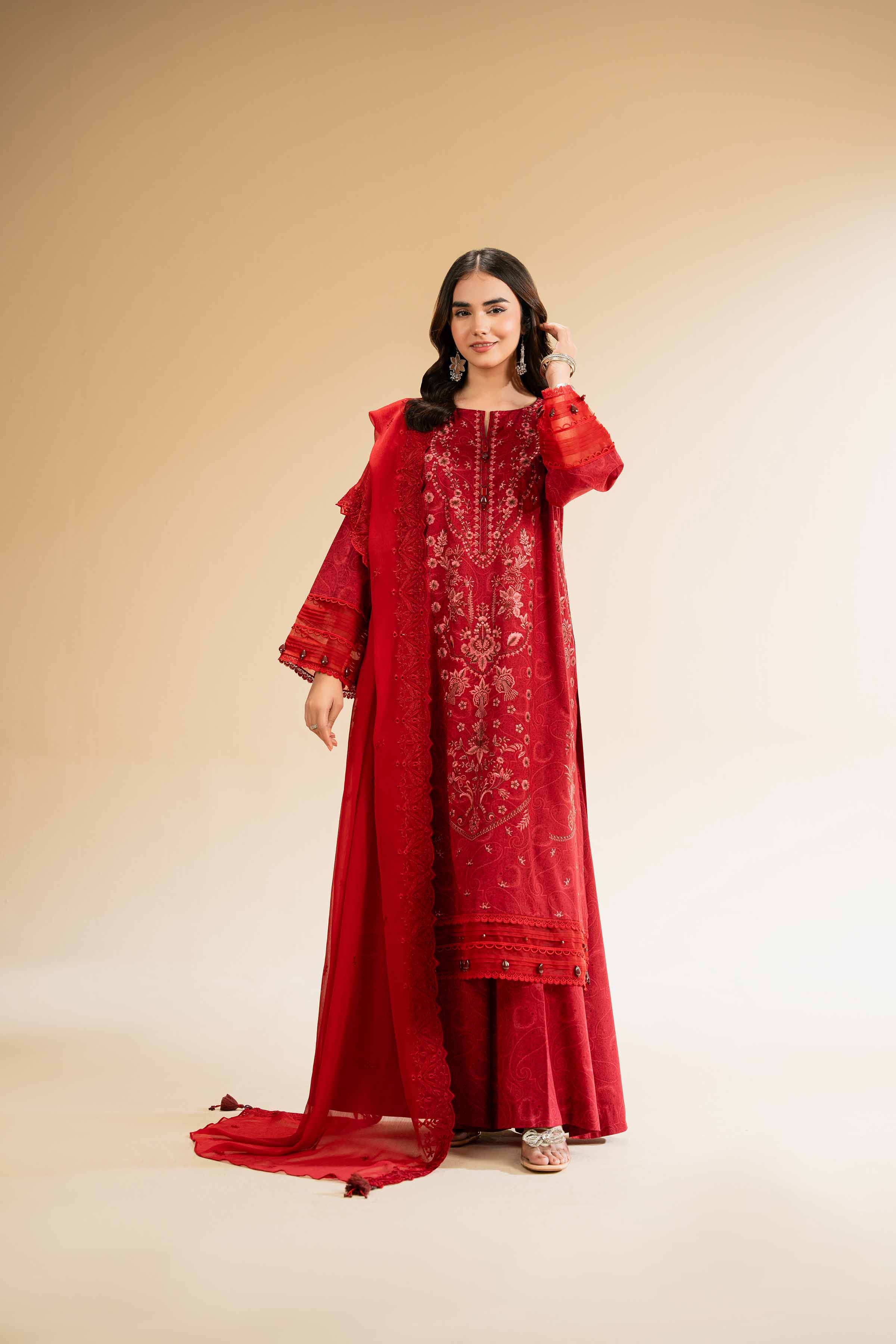 3 Piece - Printed Embroidered Suit - 42501283 - Image 6