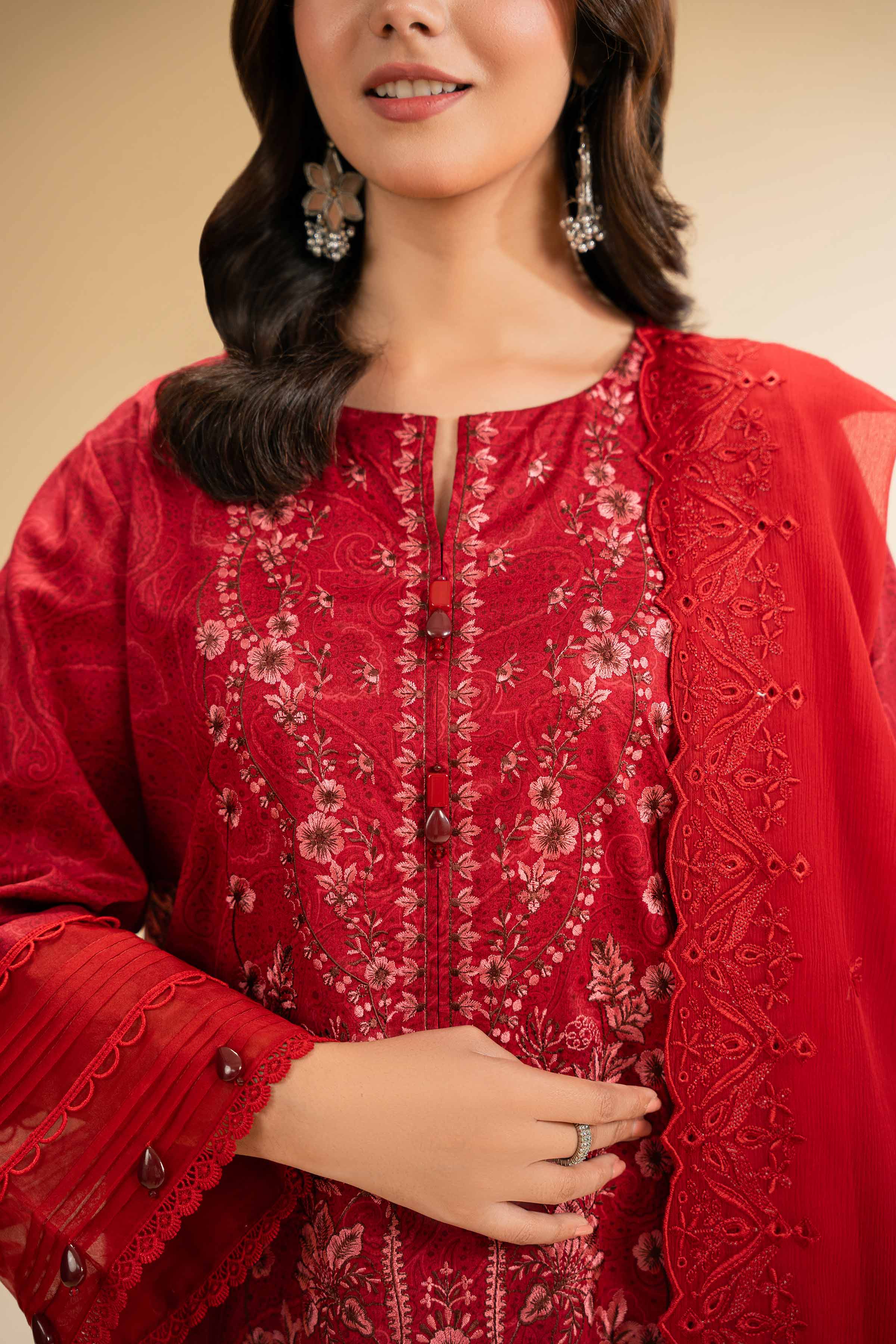 3 Piece - Printed Embroidered Suit - 42501283 - Image 7