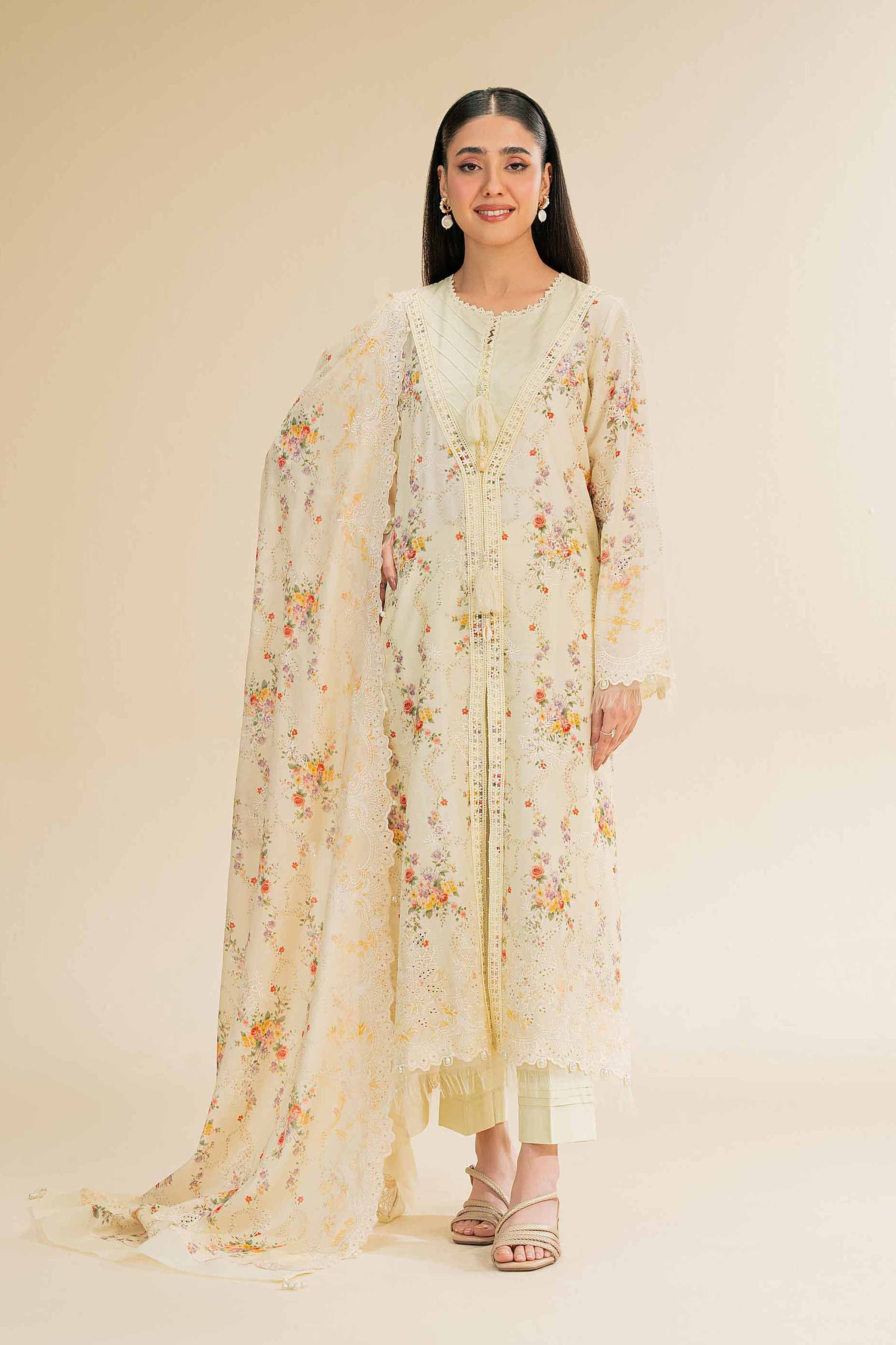 3 Piece - Digital Printed Embroidered Suit - 42501343 - Image 4
