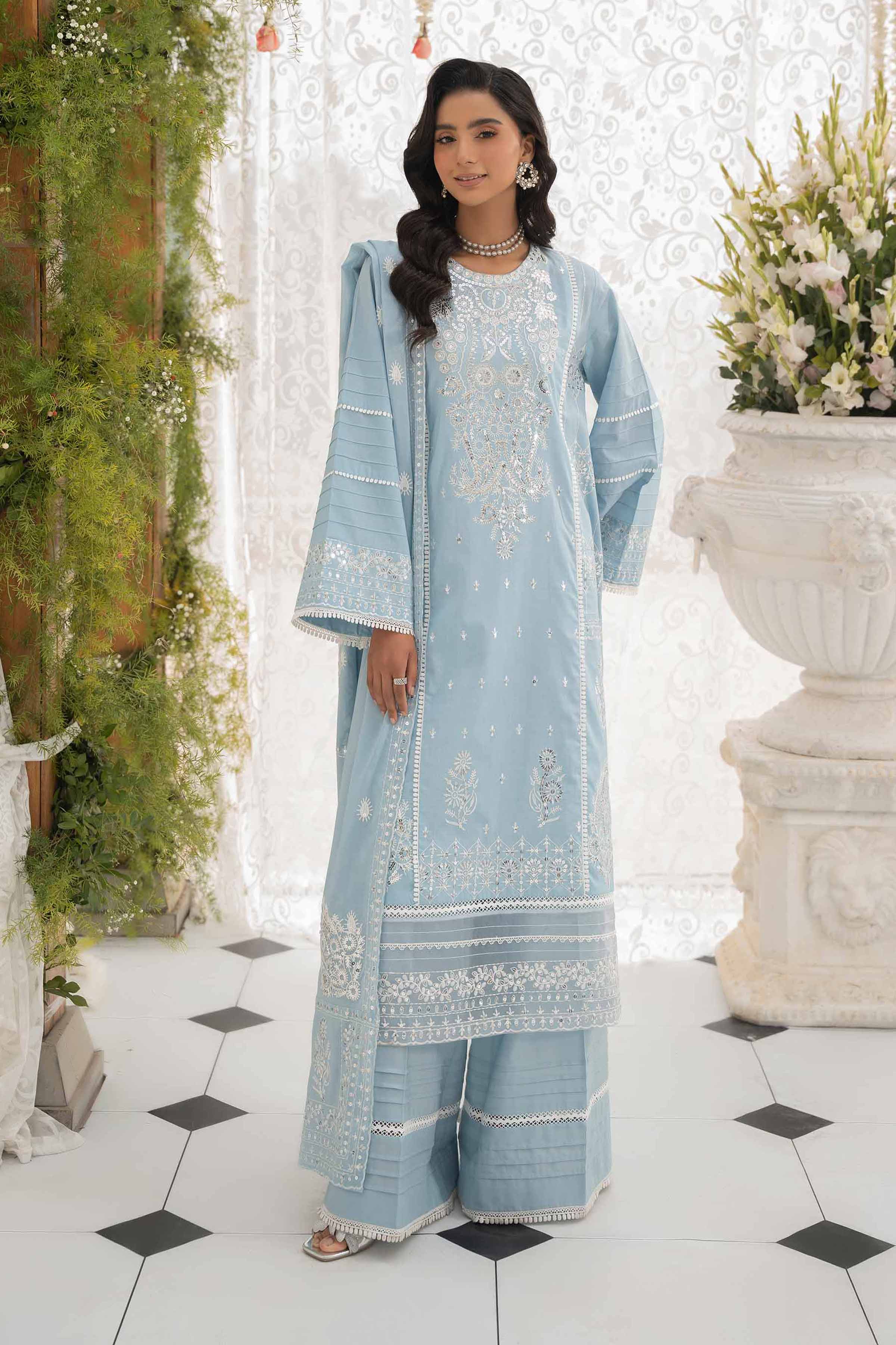 3 Piece - Dyed Embroidered Suit - 42501347 - Image 2
