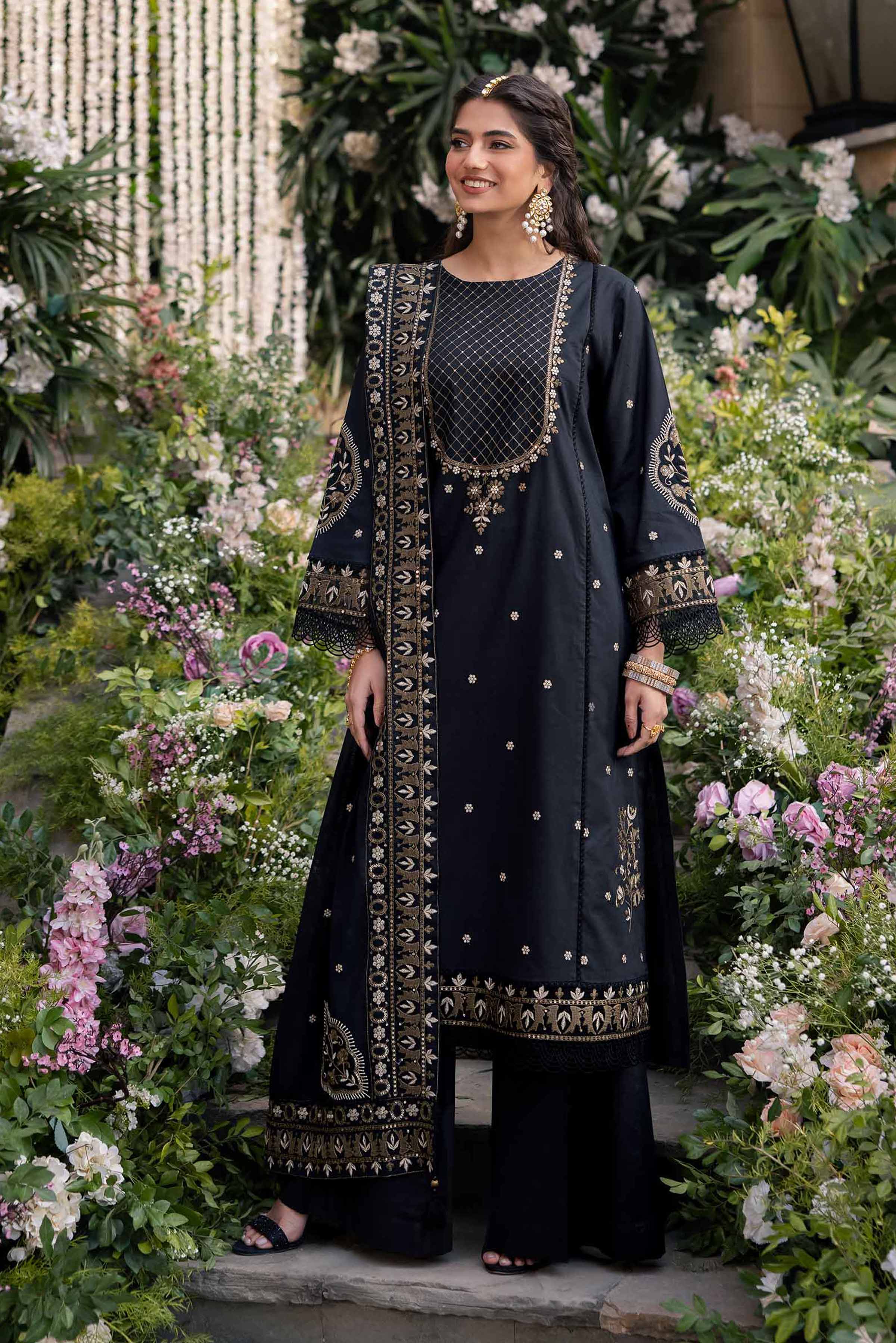 3 Piece - Dyed Embroidered Suit - 42501348