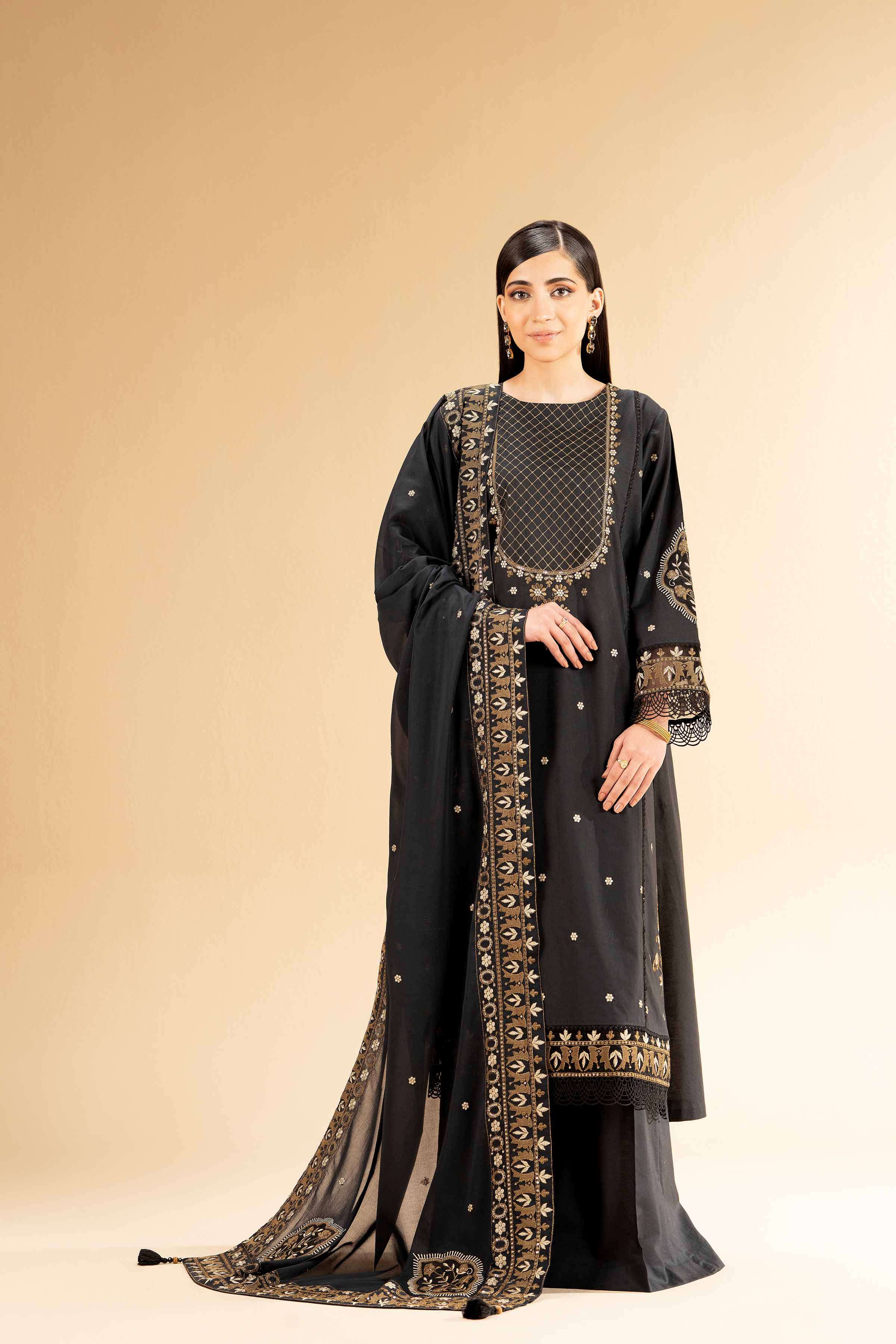 3 Piece - Dyed Embroidered Suit - 42501348 - Image 8