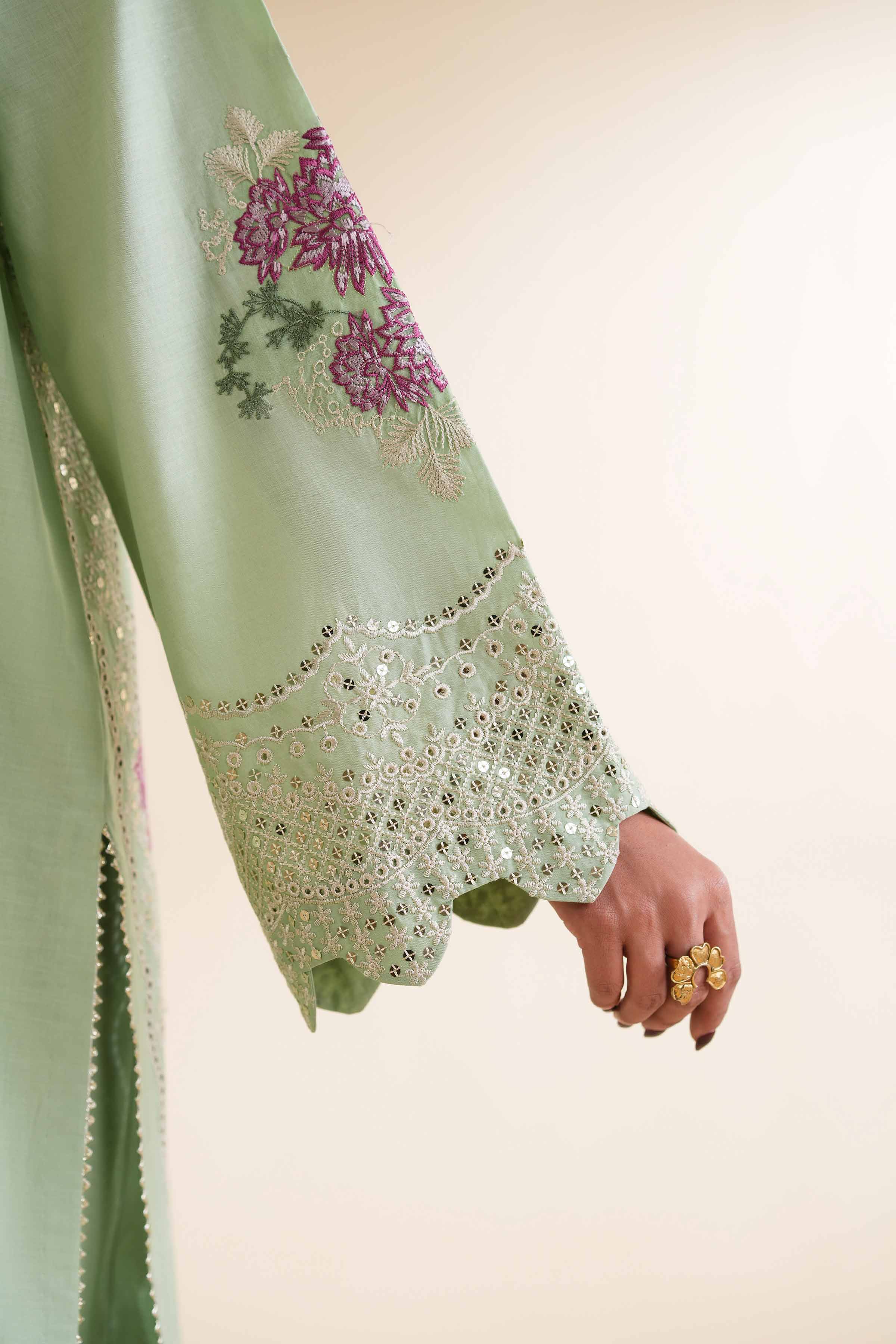 3 Piece - Dyed Embroidered Suit - 42501349 - Image 4
