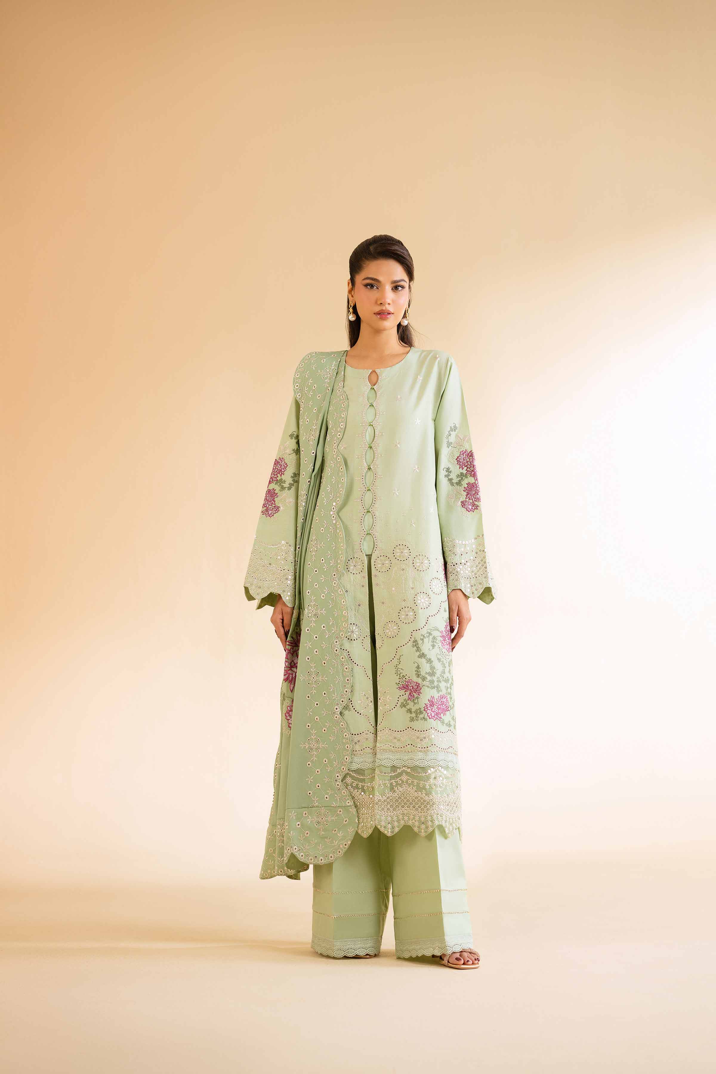 3 Piece - Dyed Embroidered Suit - 42501349 - Image 5