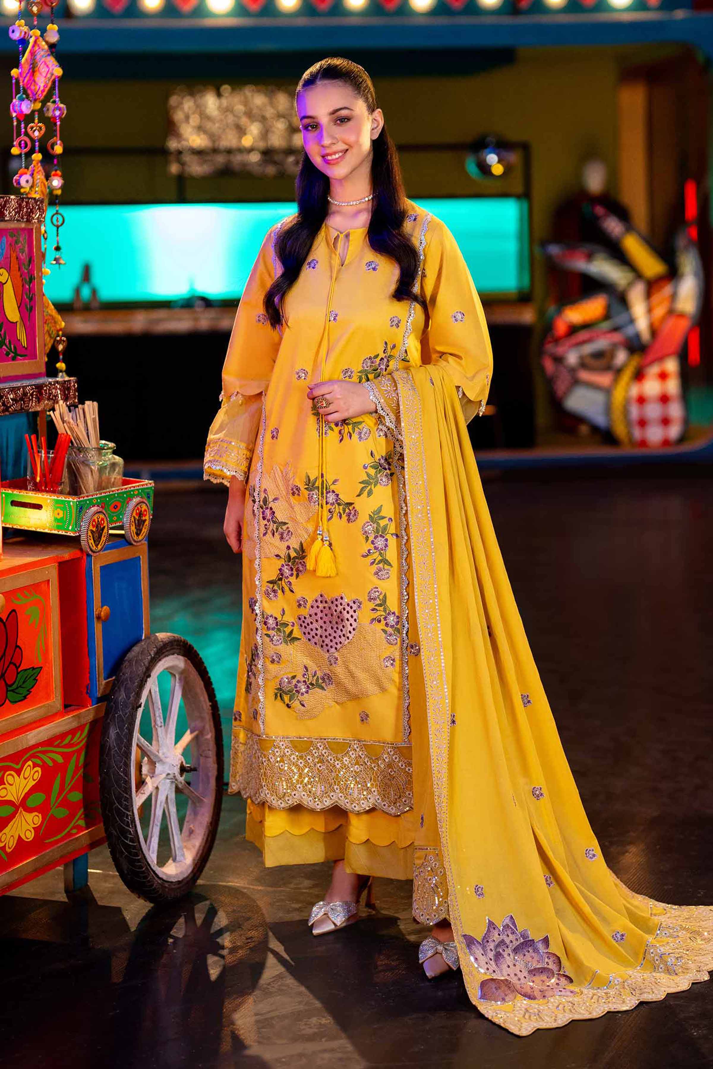 3 Piece - Dyed Embroidered Suit - 42501352