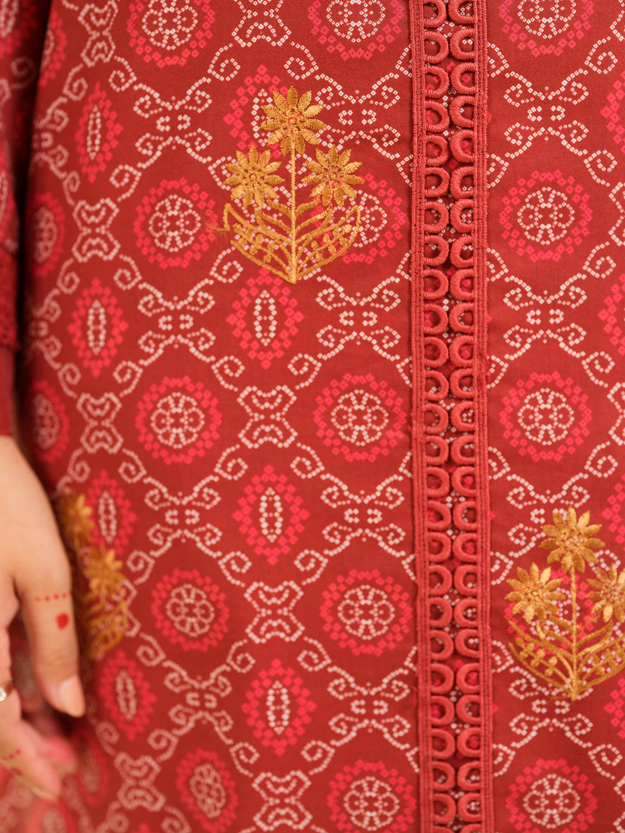 3 Piece - Printed Embroidered Suit - 42501363 - Image 5