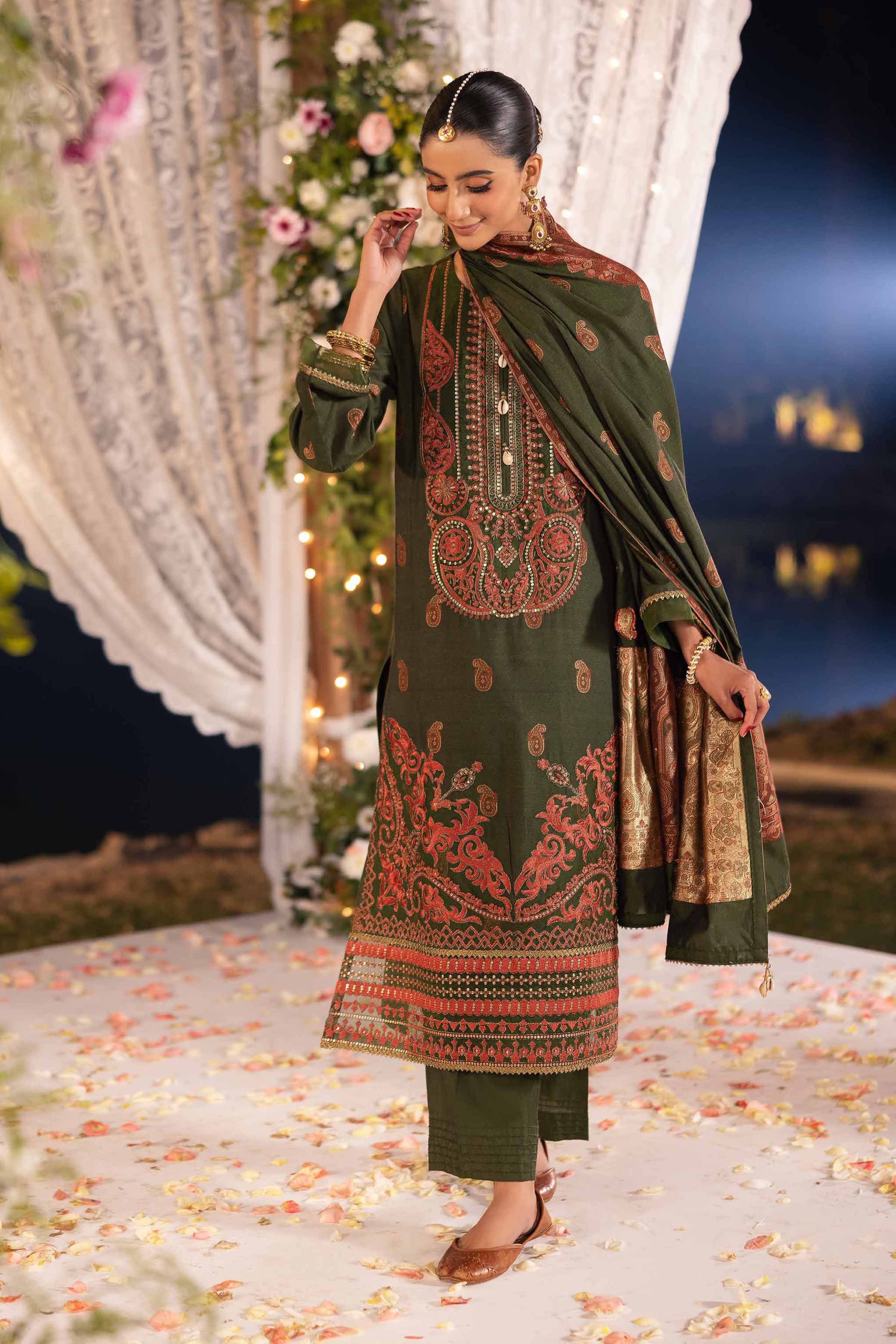 3 Piece - Jacquard Embroidered Suit - 42501404 - Image 2