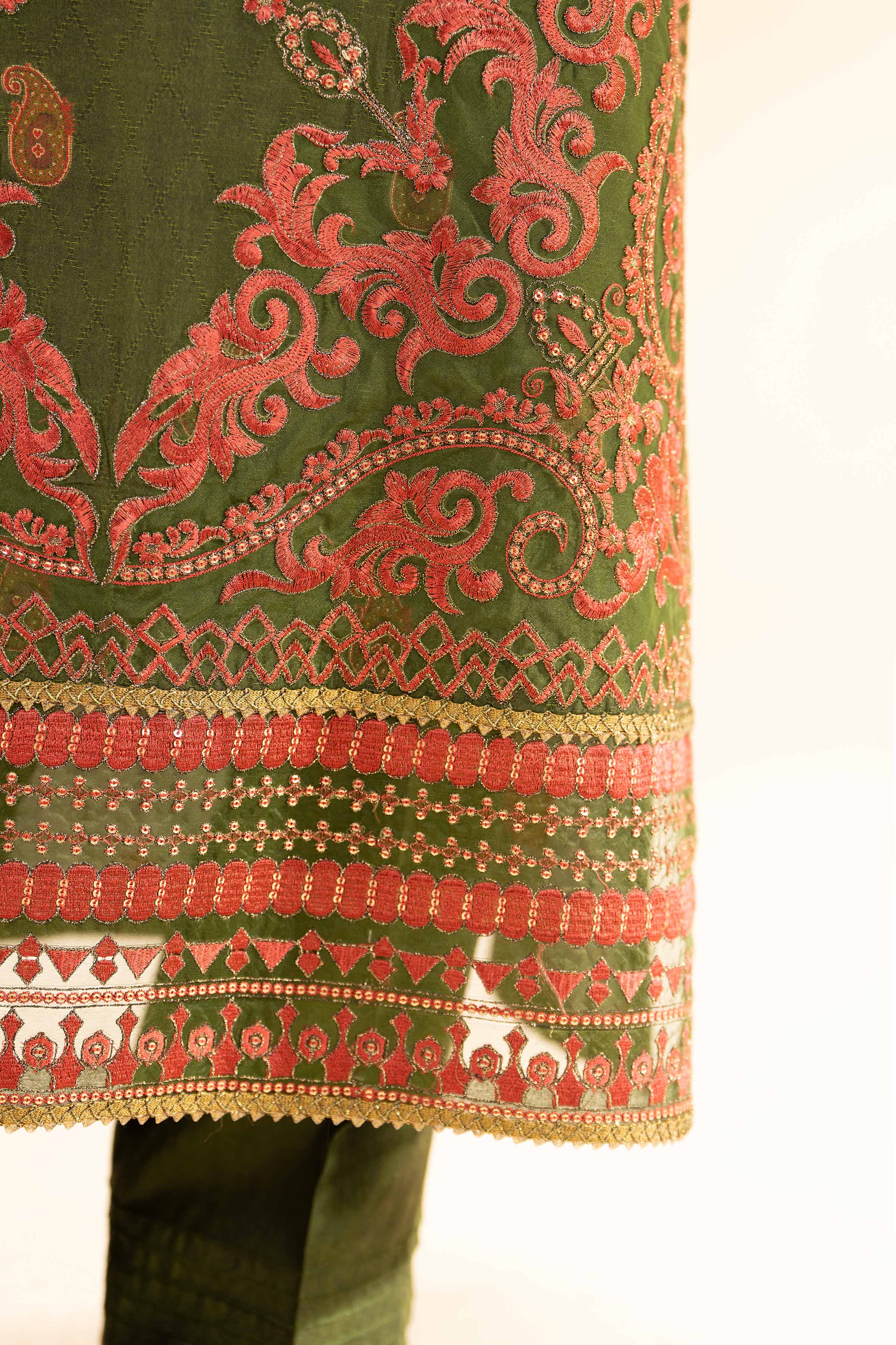 3 Piece - Jacquard Embroidered Suit - 42501404 - Image 6